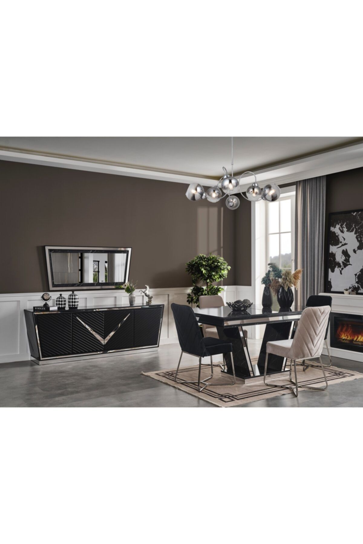 Rivello Konsol Lotus Siyah