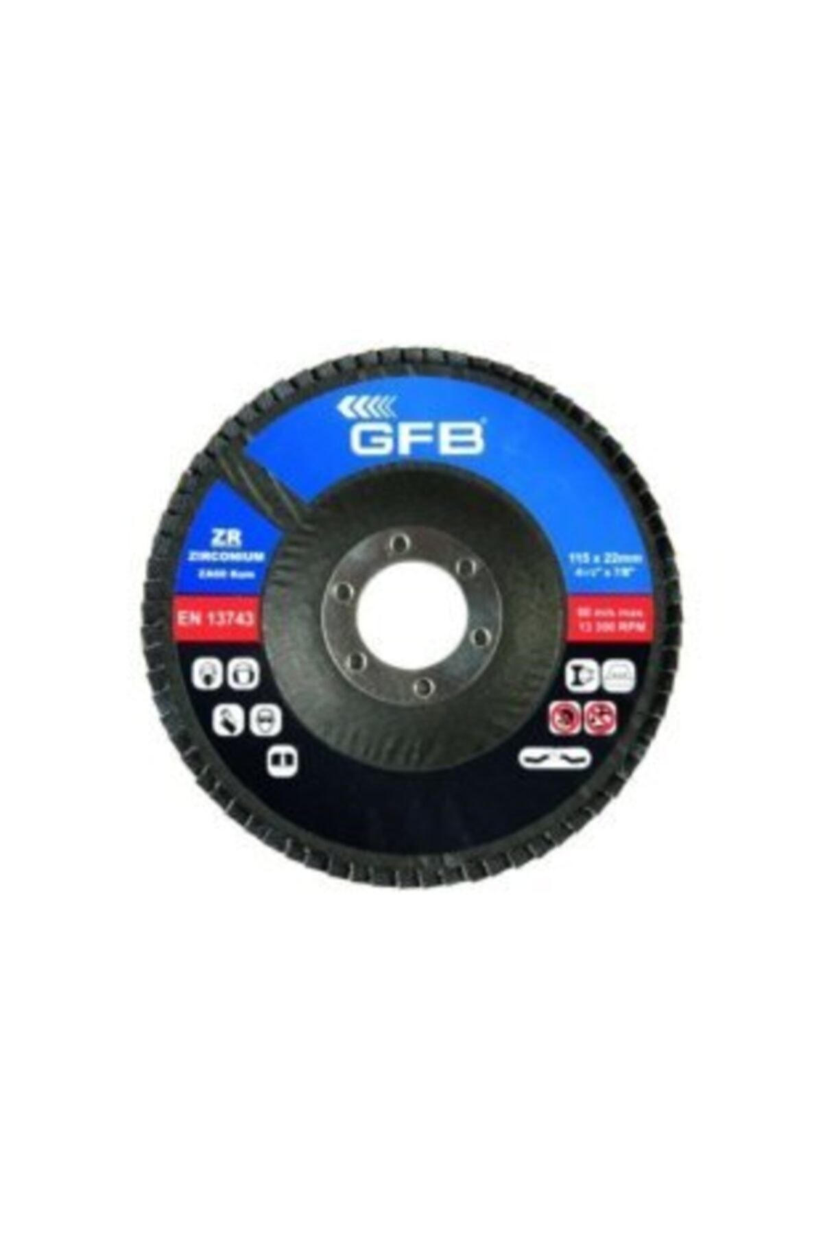 GFB Zirkonyum Flap Disk Zımpara 115mm X 60 Kum- 2322