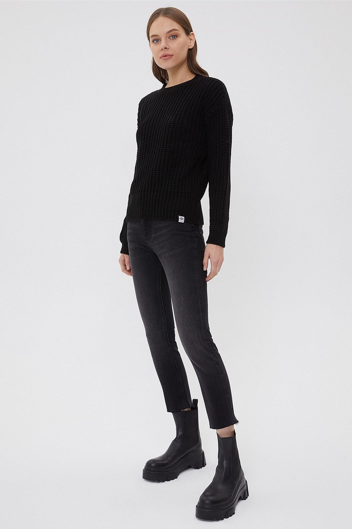 Lee Cooper Kadın Jacklin Highrise Slim Fit Jean Pantolon Black 199 LCF 121011