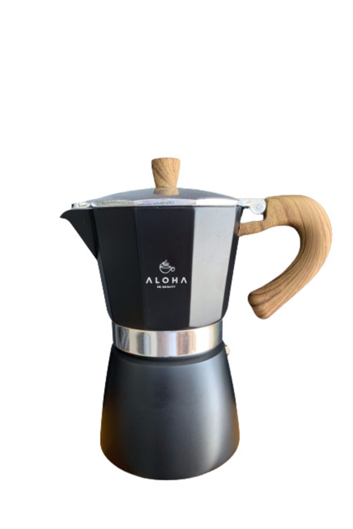 cafeavm Espresso Moka Pot Siyah 6 Cup