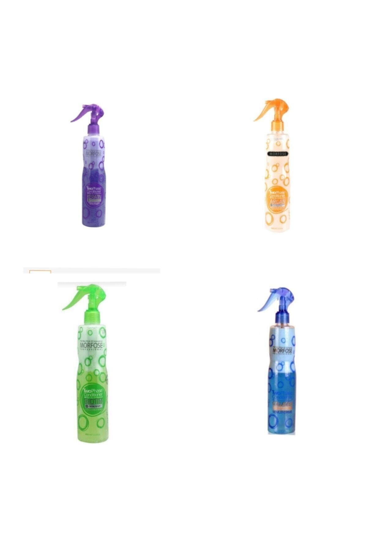 Morfose 4x400ml Keratin + Biotin + Argan + Collagen Içerikli Çift Fazlı Fön Suyu