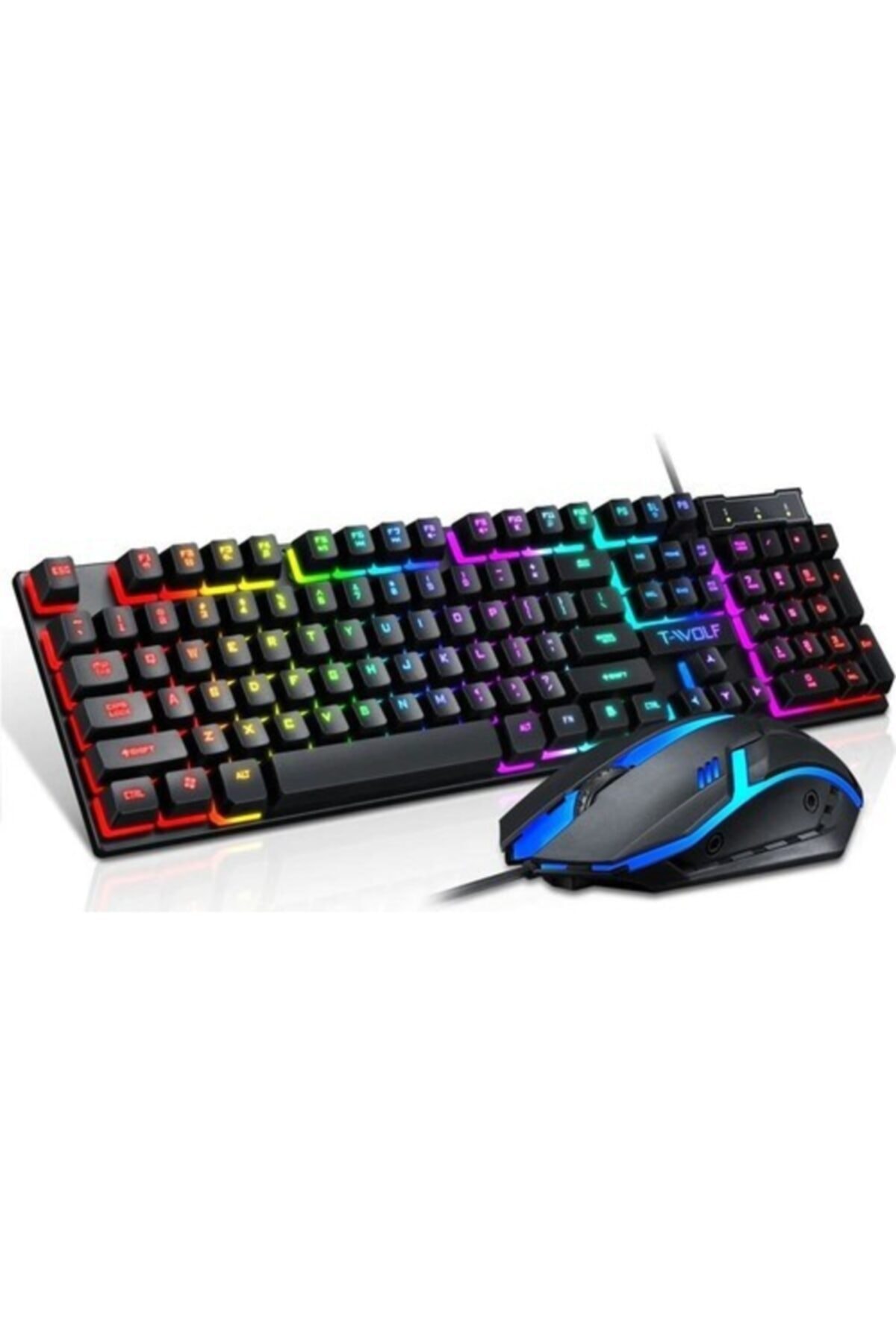 TWOLF Tf200 Kablolu Rgb Gaming Klavye Mouse Seti