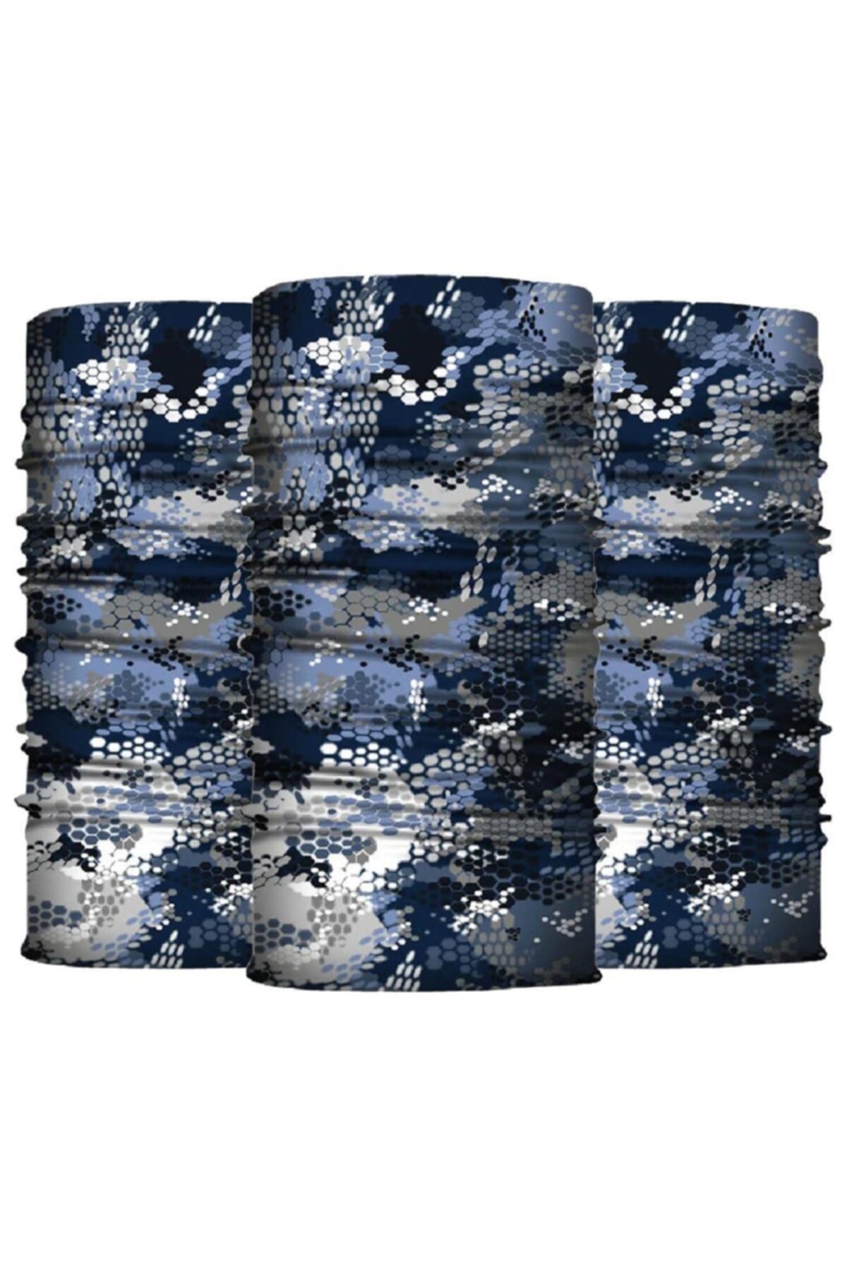 Knmaster Blue Effect Buff Bandana Boyunluk Maske Saç Bandı 3'lü Paket