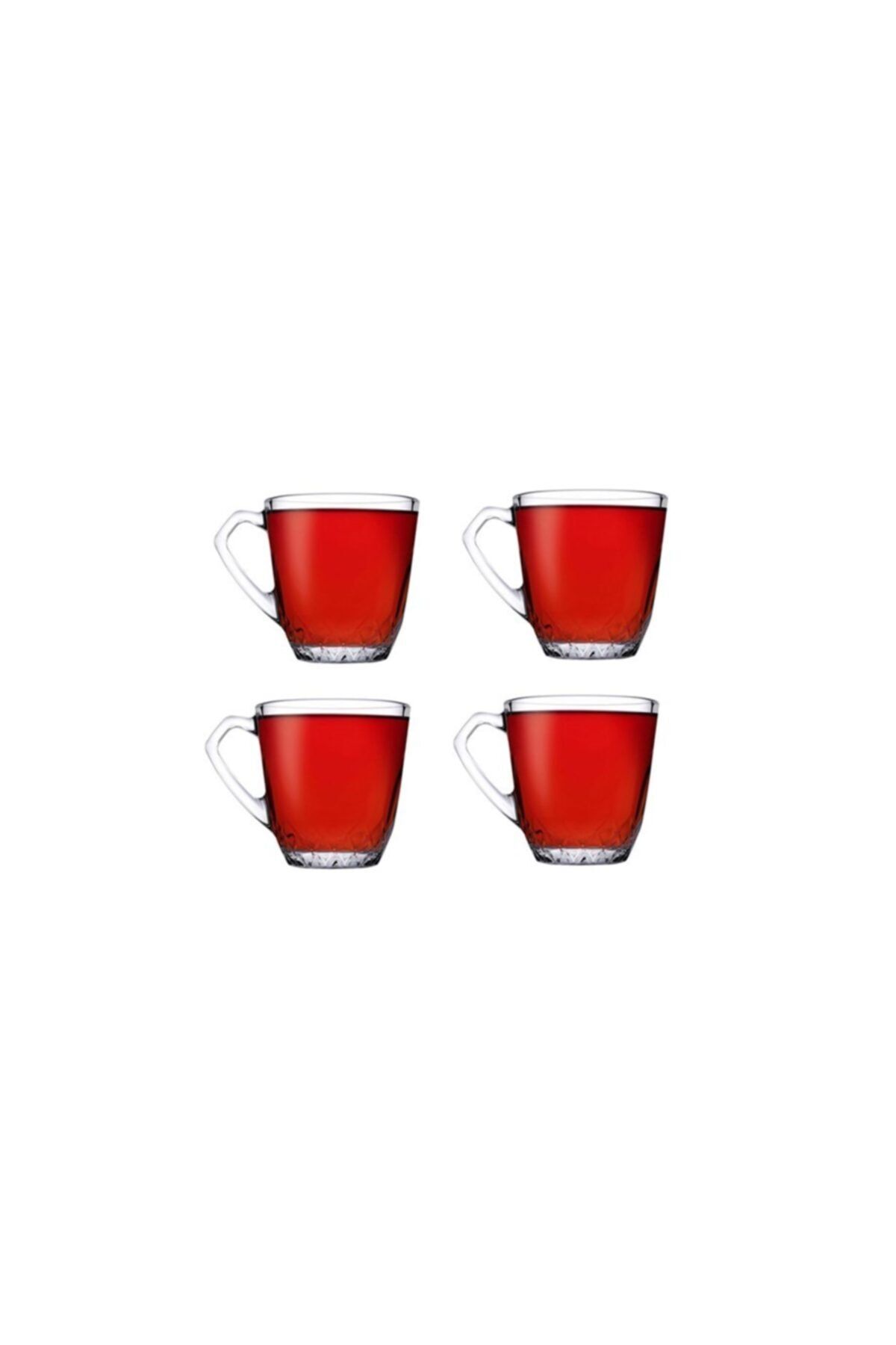 Paşabahçe 4 Adet Mercan Kulplu Bardak