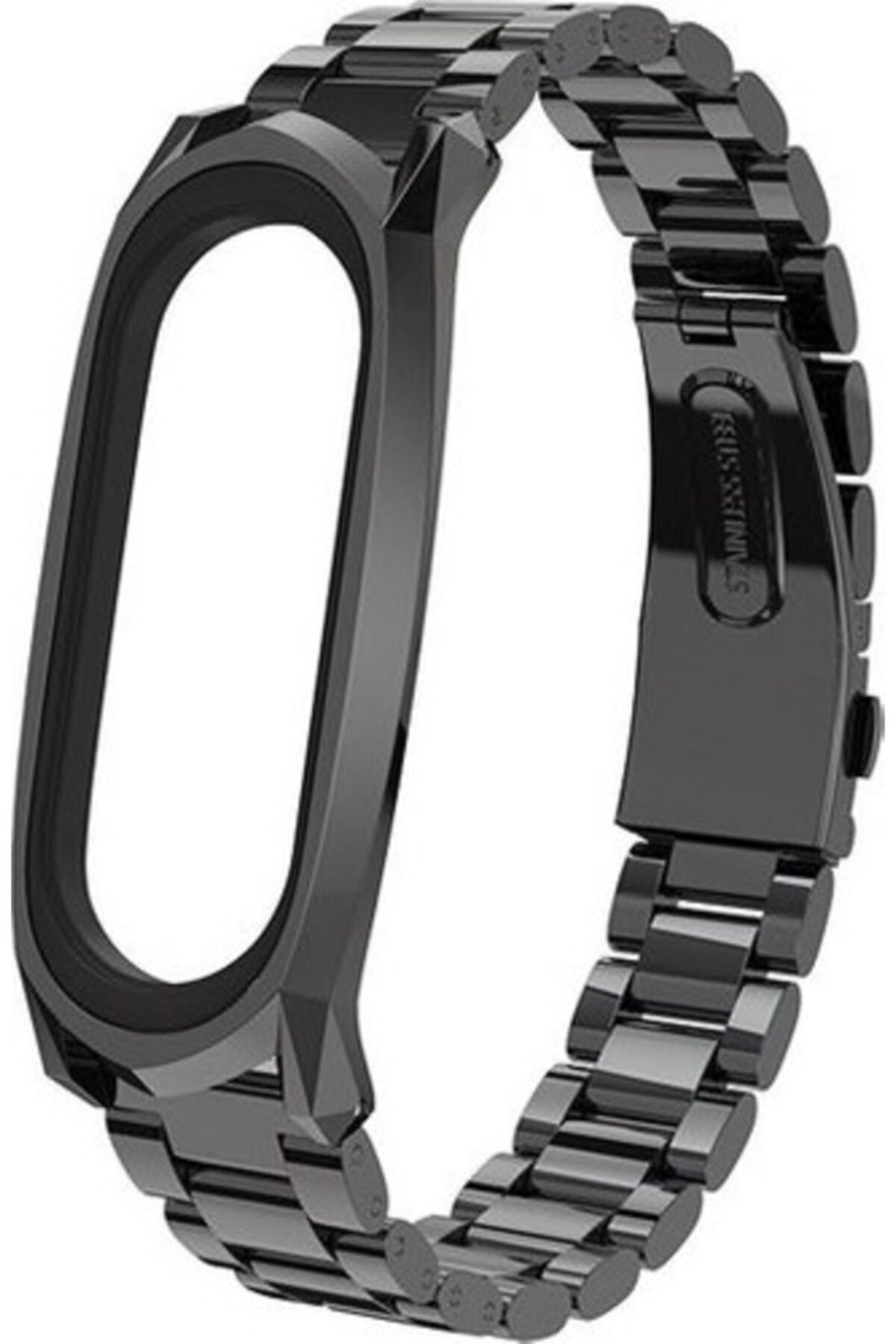 Mobicas Mi Band 3 Klasik Metal Kordon Siyah