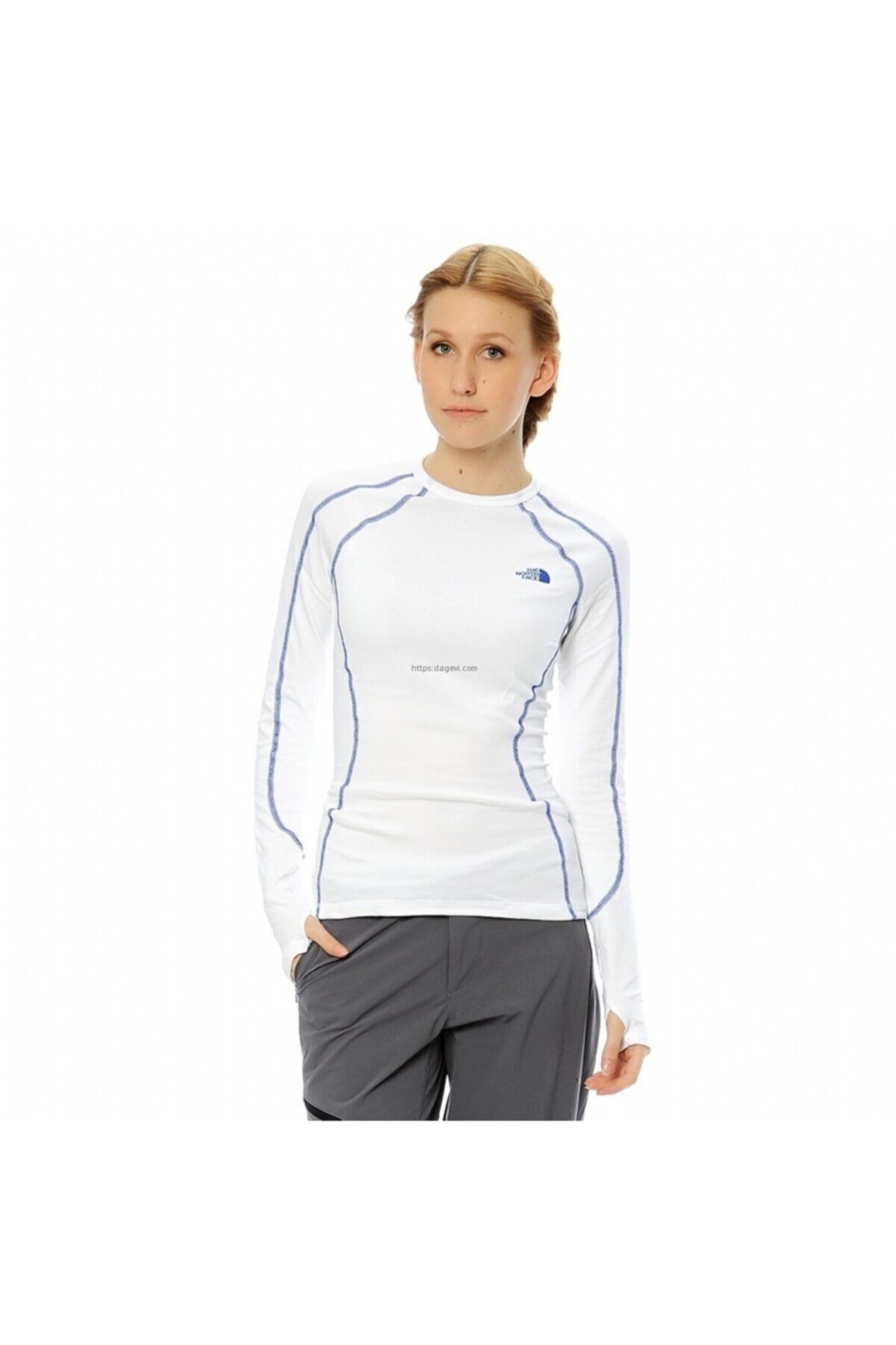 THE NORTH FACE W Warm L/s Crew Neck Beyaz Üst Içlik
