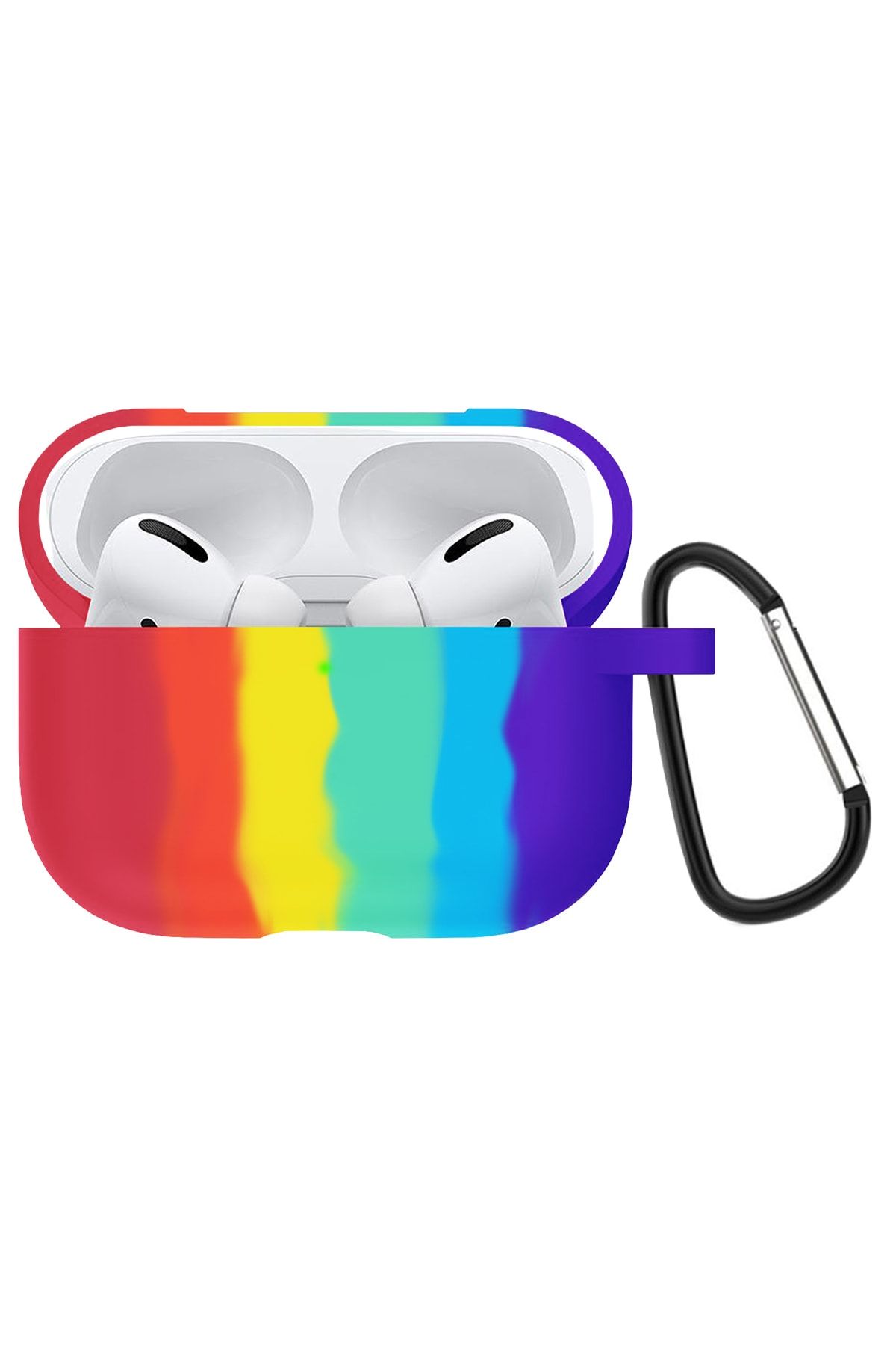 bause Apple Airpods Pro Multicolor Silikon Kılıf - Rainbow