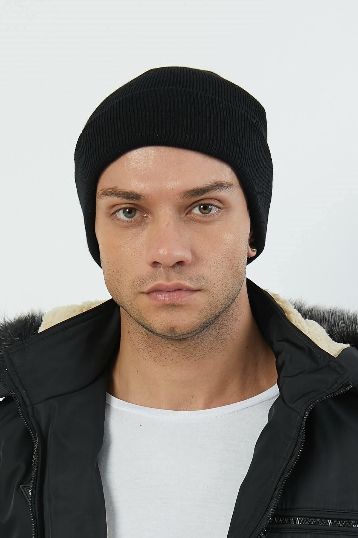 PLASTIM Düz Siyah Bere Unisex