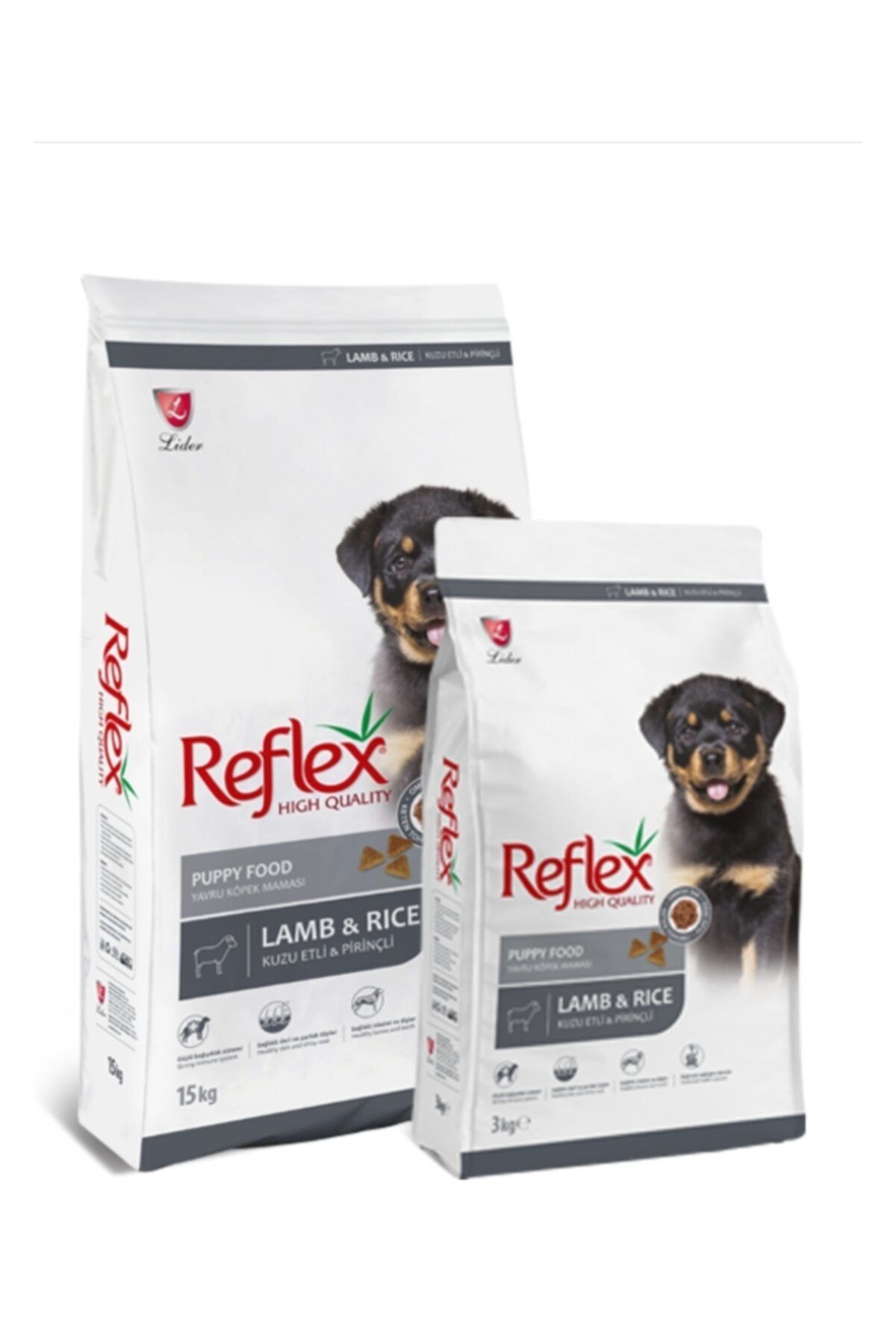 Reflex Kuzulu Ve Pirinçli Yavru Köpek Maması 15 Kg + 3 Kg