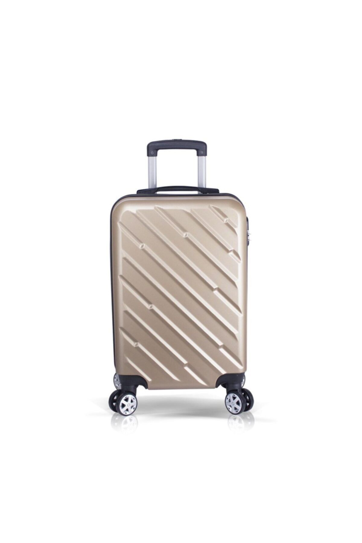 Troya Bags Gold Unisex Kabin Boy Valiz TR0458
