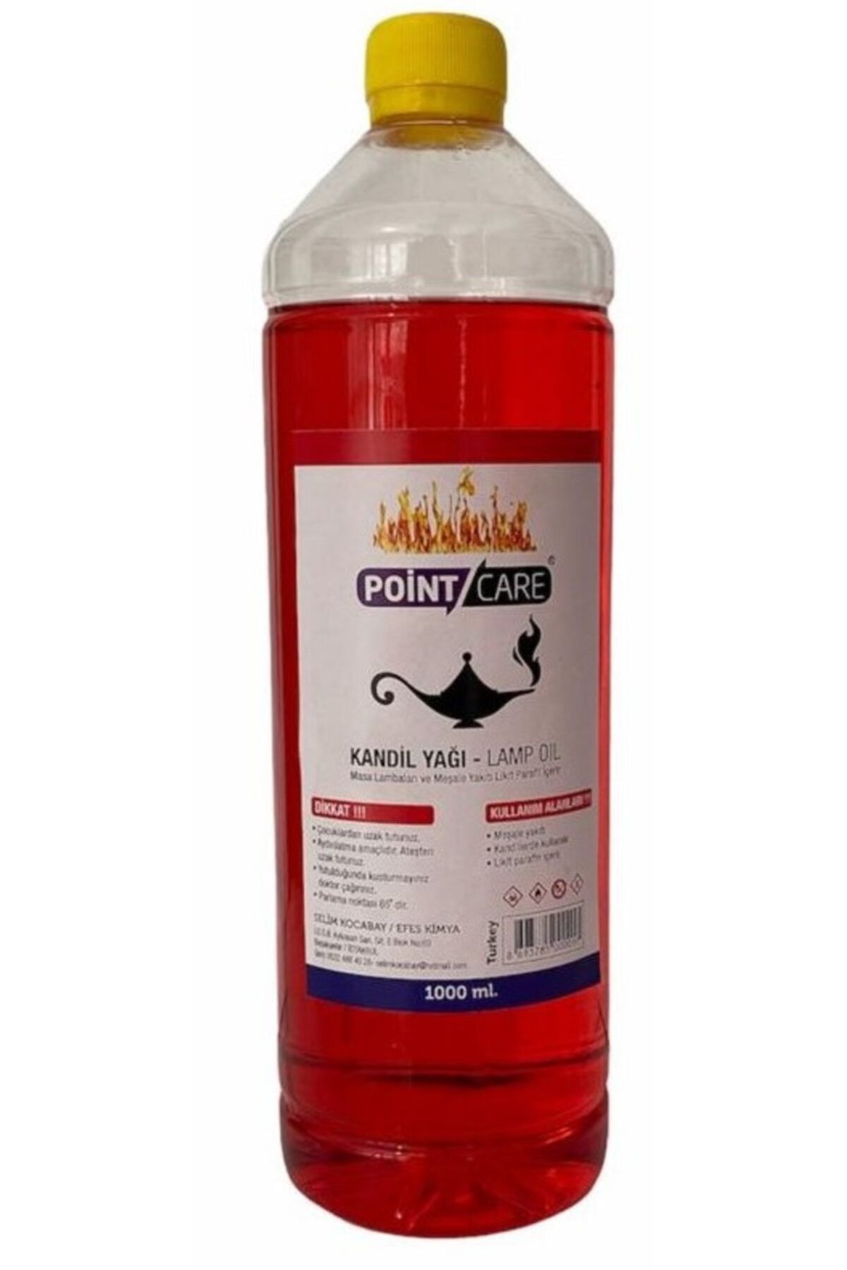 Point Care Kırmızı Kandil Yağı Kokusuz Dumansız Iç Mekan 1 Litre Gaz Lambası Yakıtı