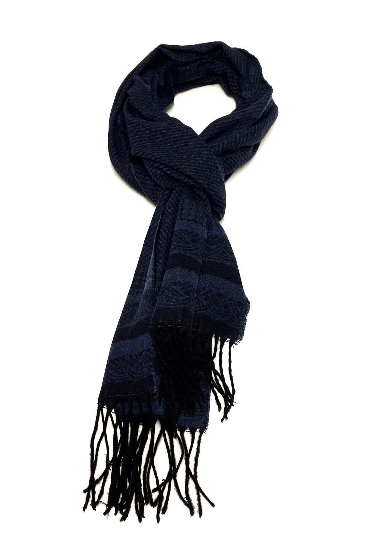 Kravatkolik Lacivert Motif Desen Erkek Kaşkol K329