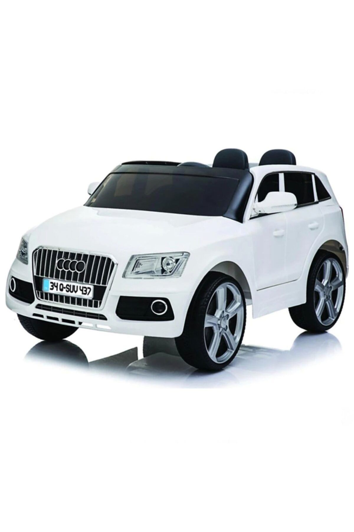 BabyHope Yılın Ilk Fırsatları - 437 Audi Q-suv 12v Beyaz Akülü Araba - ™ Beyaz At®