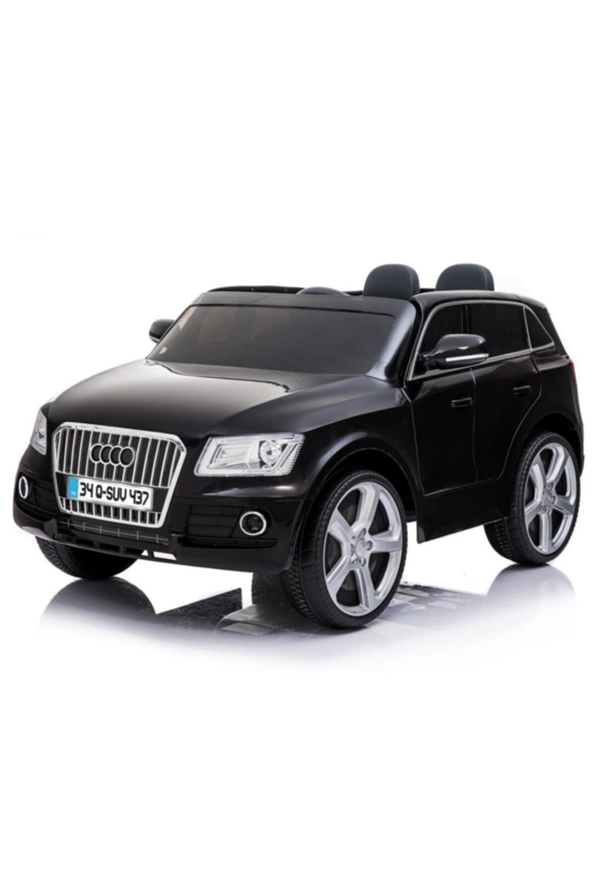 BabyHope Yılın Ilk Fırsatları - 437 Audi Q-suv 12v Siyah Akülü Araba - ™ Beyaz At®