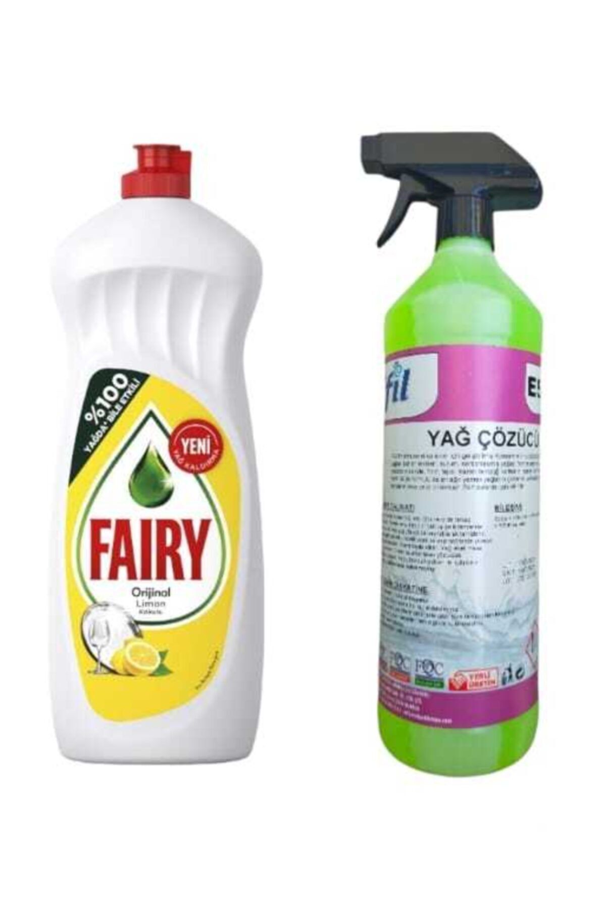 Fairy Firy Sıvı Bulaşık Deterjanı Limon 650 ml + Efil Güçlü Yağ Çözücü 1000 ml