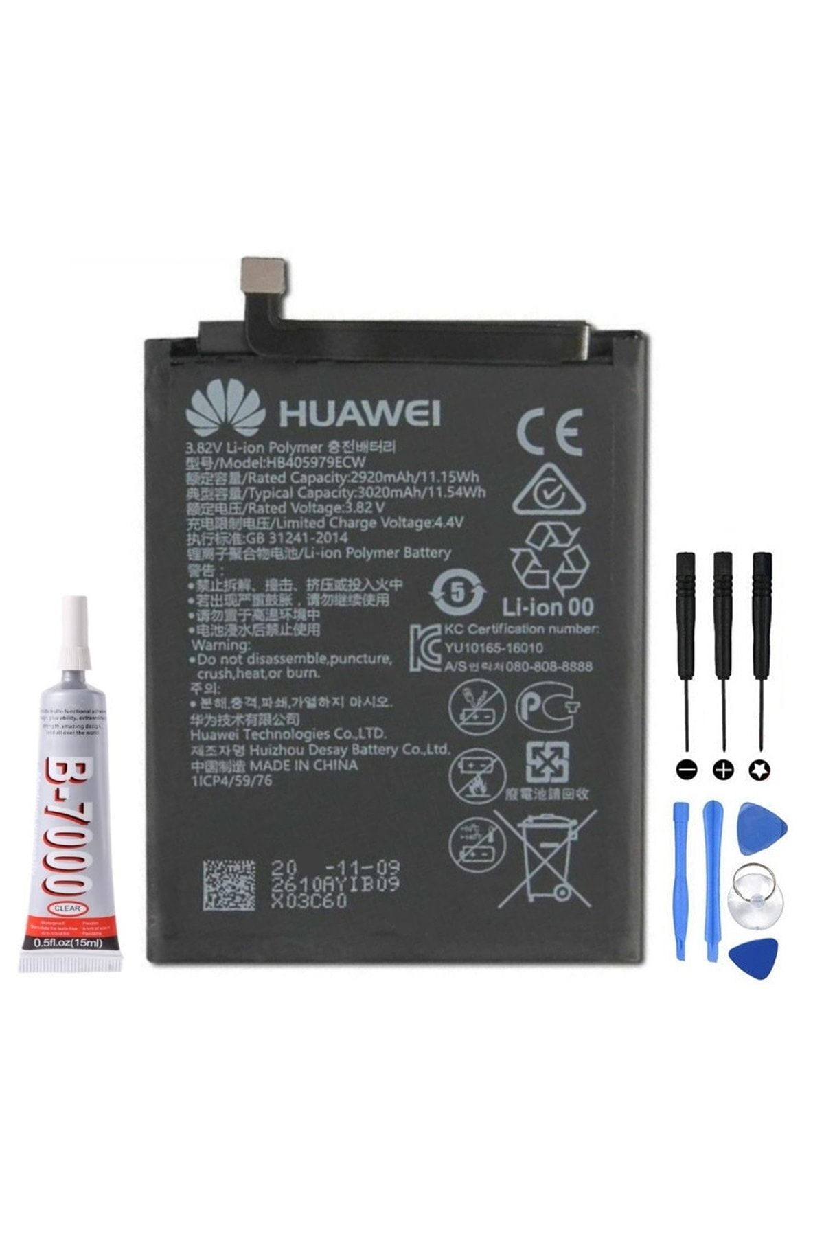 TURANTECH Tam Orjinal Huaweı Honor 8a Jat-l29 Hb405979ecw Kod Pil Batarya 3020 Mah Yeni Tarihli Garantili Ürün