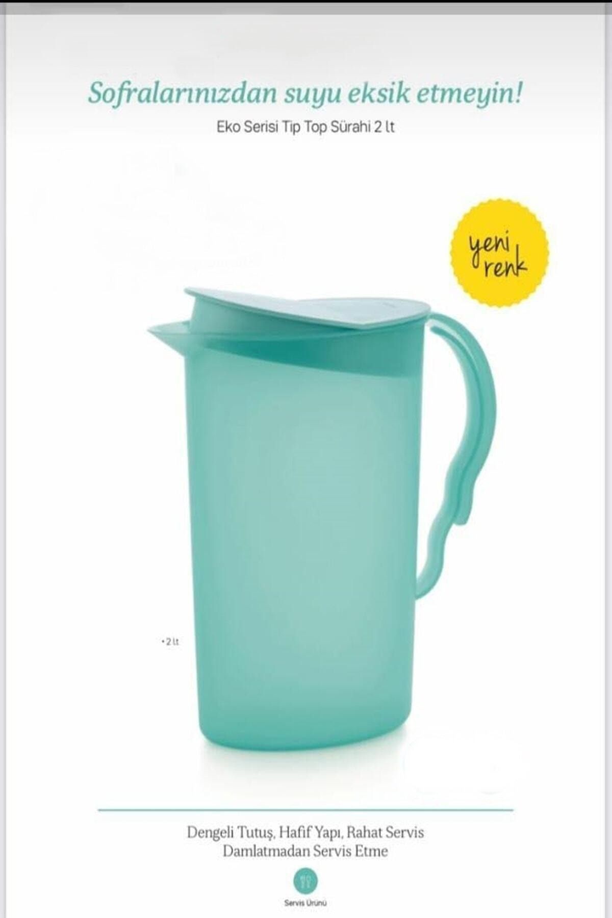Tupperware Eko Tip Top Sürahi 2 Lt Yeni Renk 2021