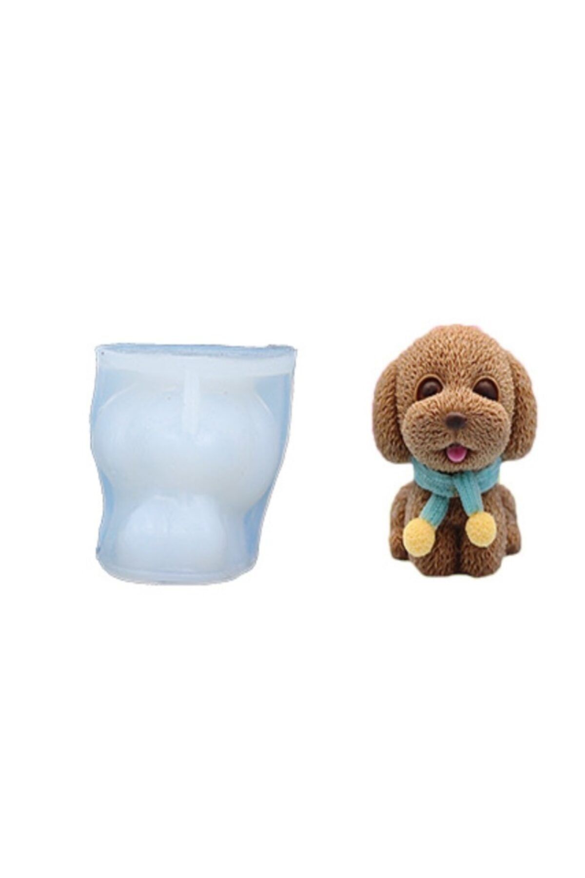 Shiny Resin 3 Boyutlu Toy Poodle Epoksi Kalıbı