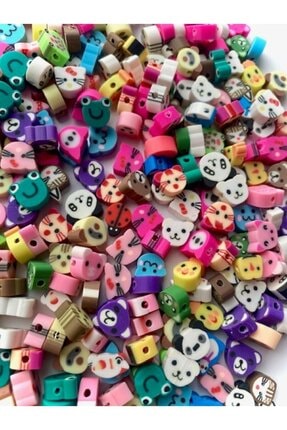 10mm Polimer Kil Fimo Karışık Hayvan Figür Boncuk (40 Adet) Image 2