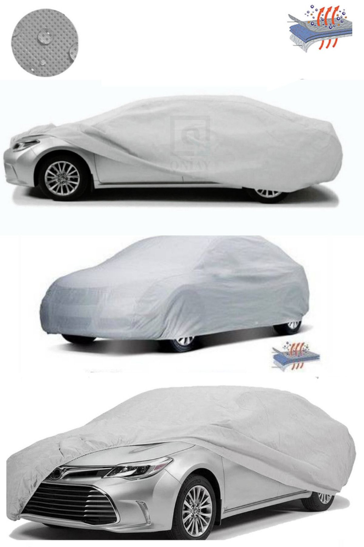 QNİAY Hyundai I30 Oto Brandası Araba Çadırı Gri