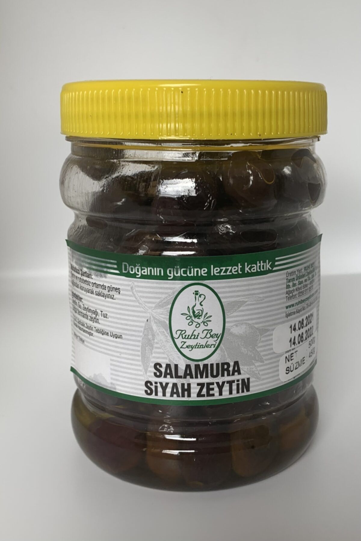 RUHİ BEY ZEYTİNLERİ Duble Salamura Siyah Zeytin 500 G