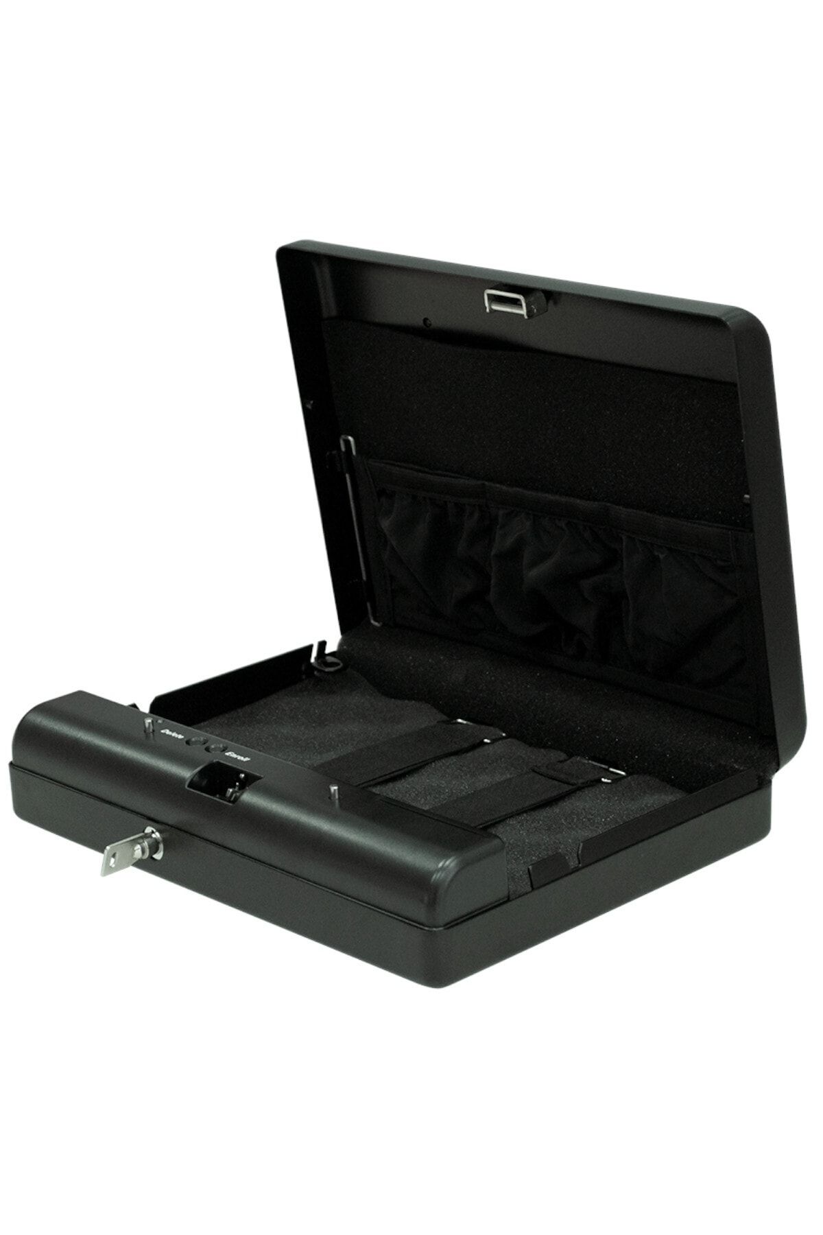 Mühlen Gun Safe 17f Parmak Izli (biyometrik) Taşınabilir Çelik Saat Kasası Iki Farklı Açma Seçeneği