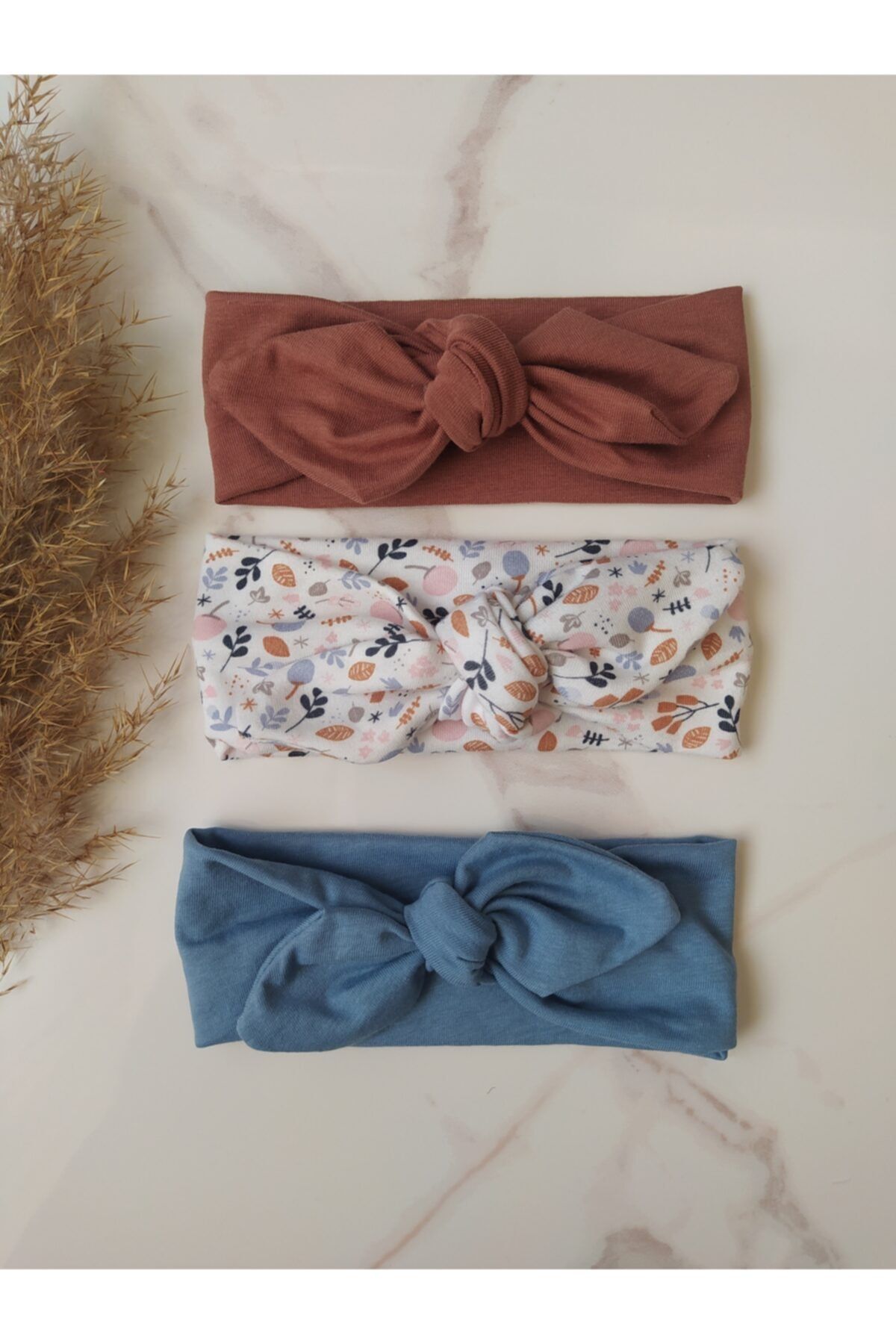 Mellonia Cc Yaprak 3' Lü Tavşan Kulağı Bandana Seti