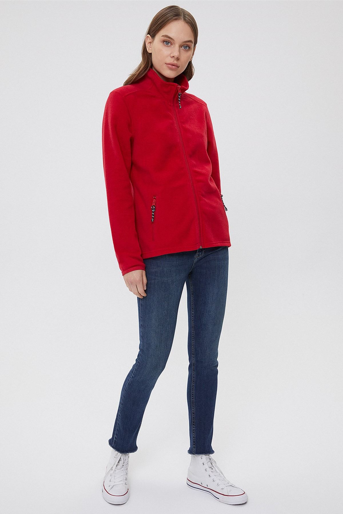 Lee Cooper Kadın Robbie Dik Yaka Ferm. Sweatshirt Fuşya 211 LCF 241003