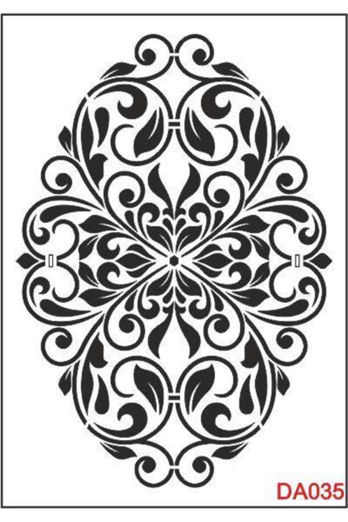 ehobici Damask Desen Stencil Şablon (25x35) Da-035