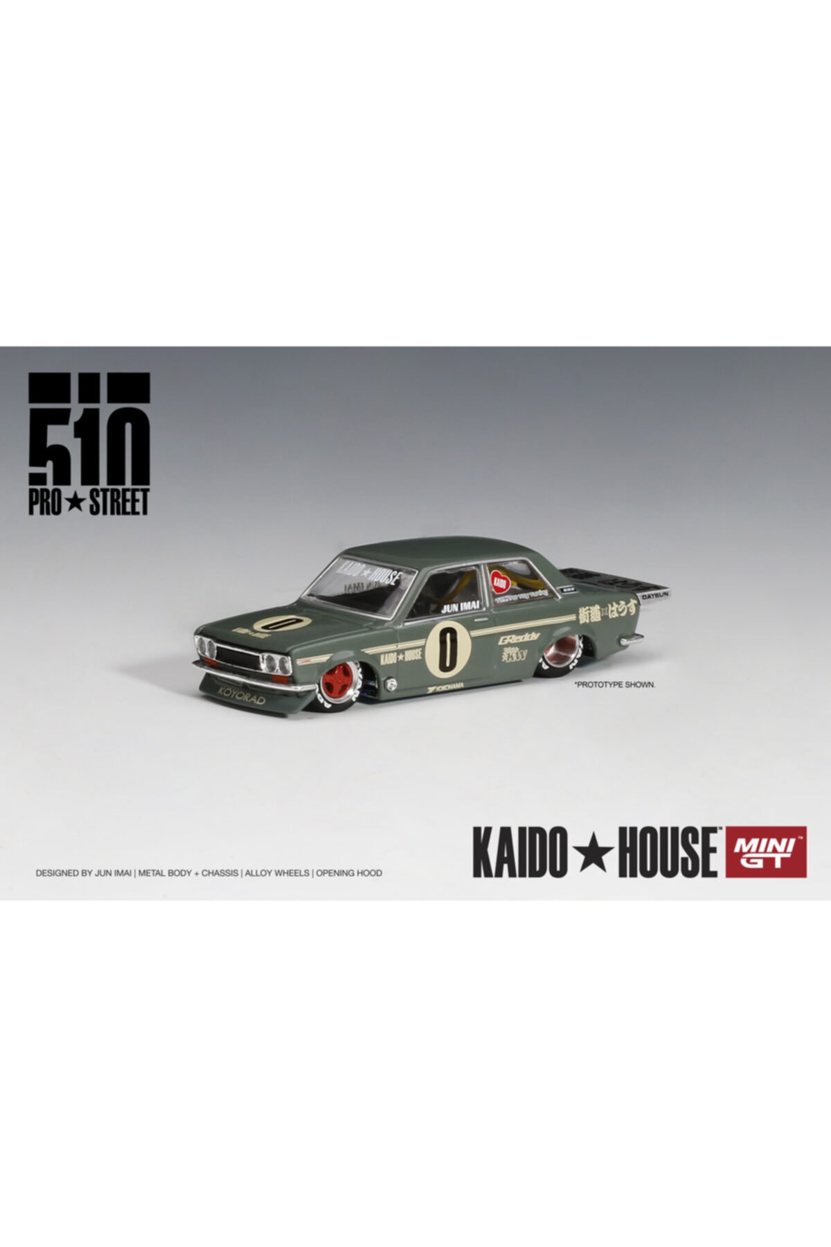 Greenlight Mini Gt Kaido House Datsun 510 Pro Street Yeşil 1:64