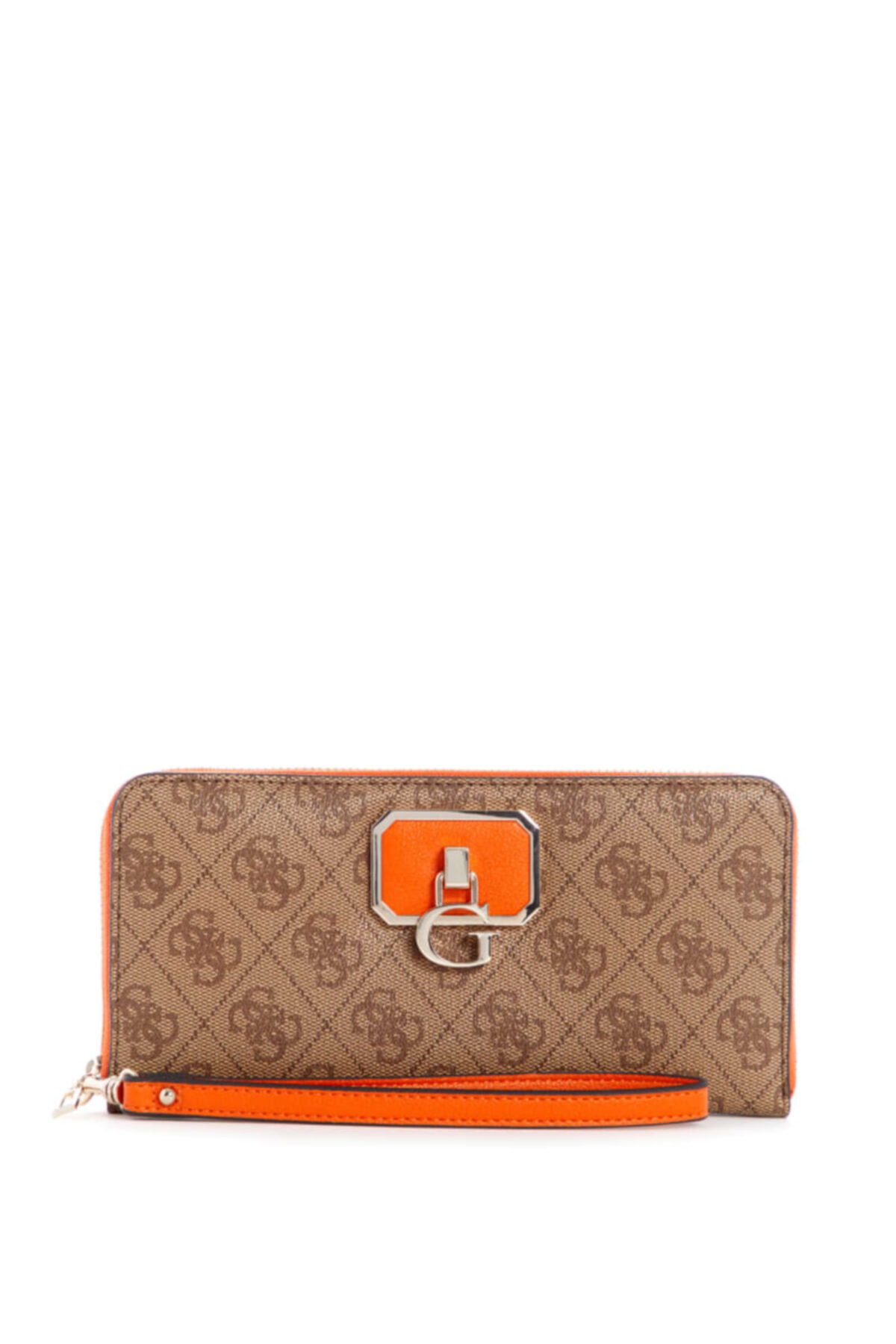 Guess Alisa 4k Logo Kadın Cüzdan Kahve-turuncu