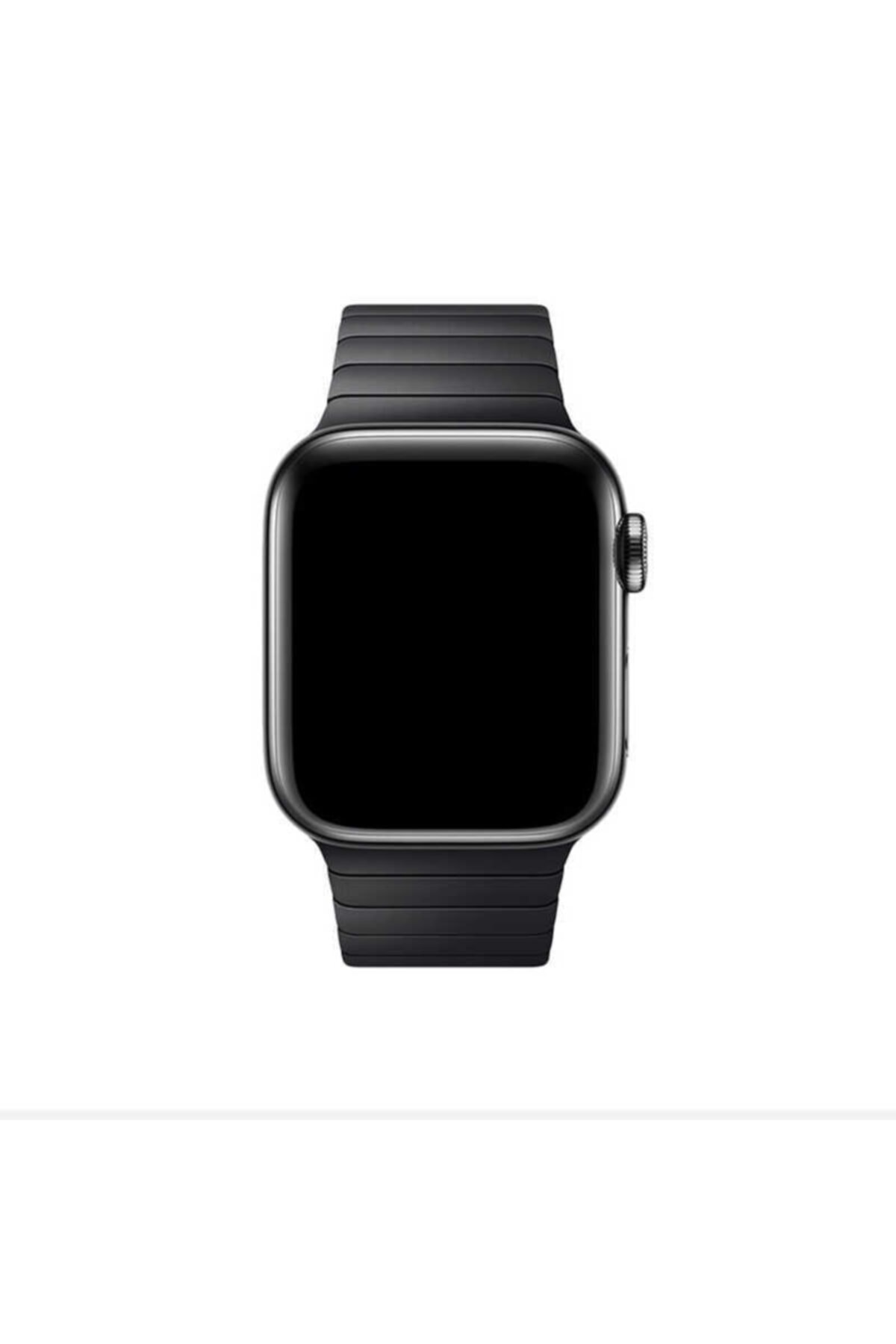 Apple Watch 7 Uyumlu Kordon 45mm Parçalı Çizgili Dayanıklı Sadece Kordon Krd-35