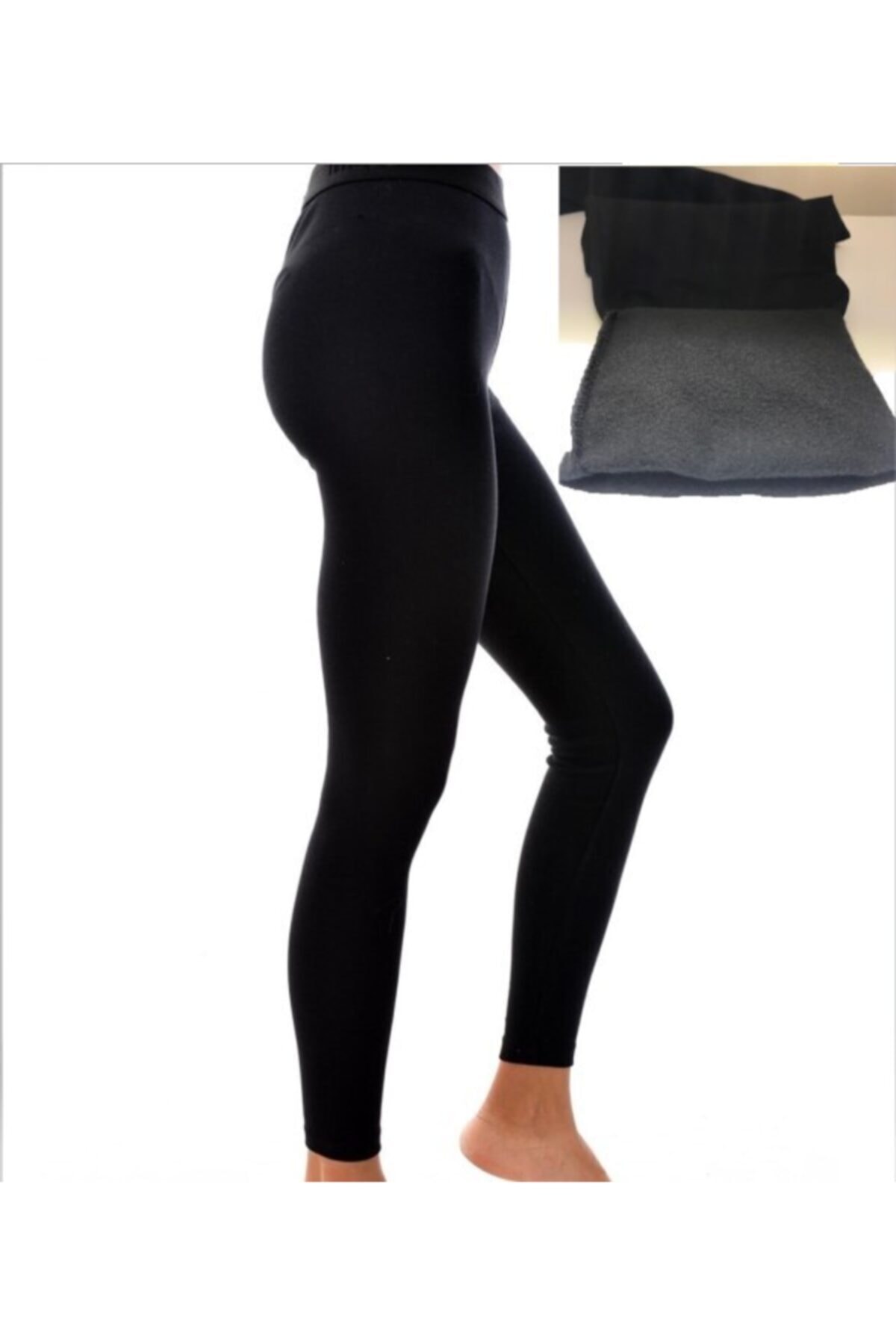 S&G Collection Kadın Siyah Içi Şardonlu Kışlık Termal Tayt