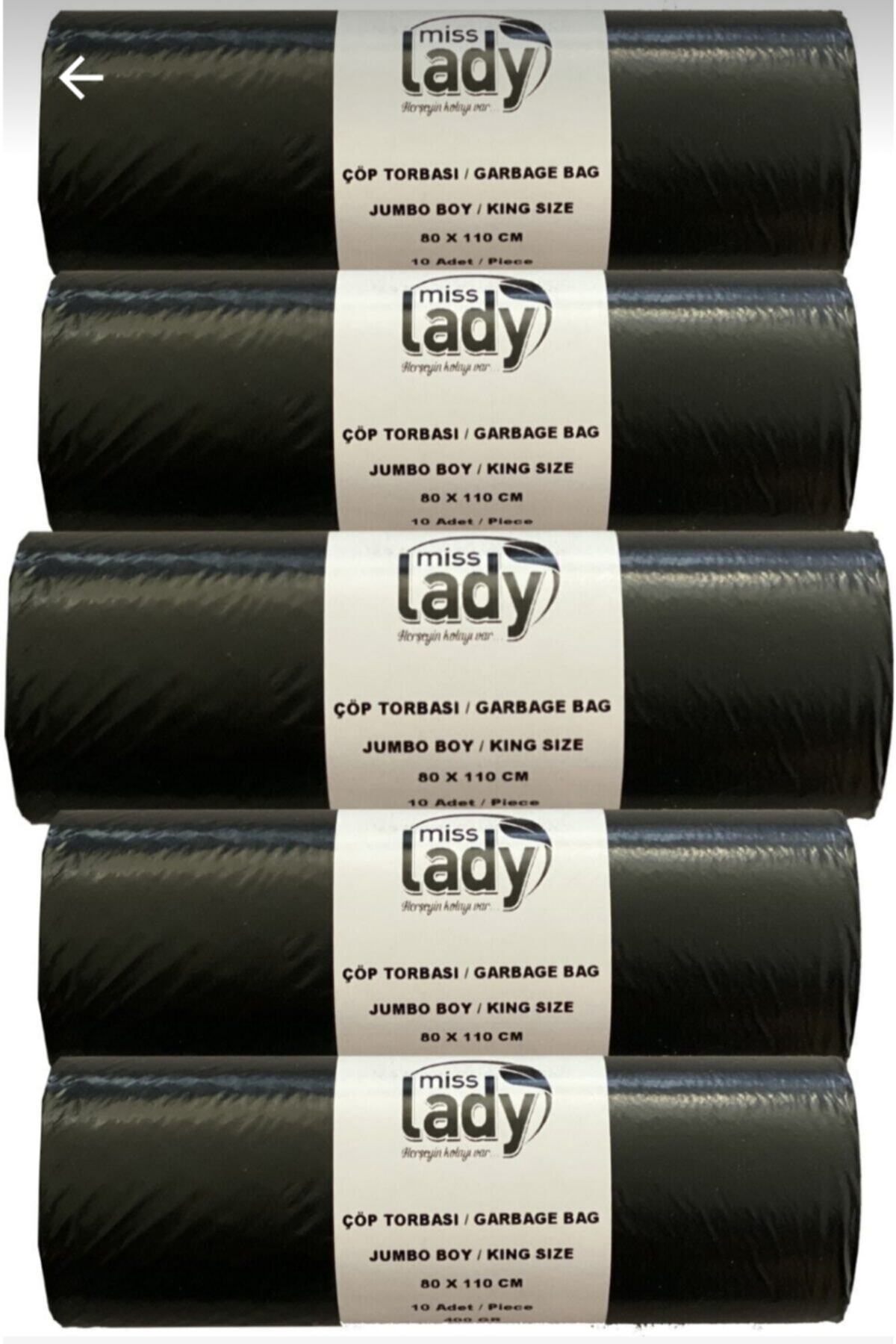 aktasplast Siyah Rulo Çöp Poşeti Kalın Dayanıklı 80x110 5 Rulo 50 Adet J 350