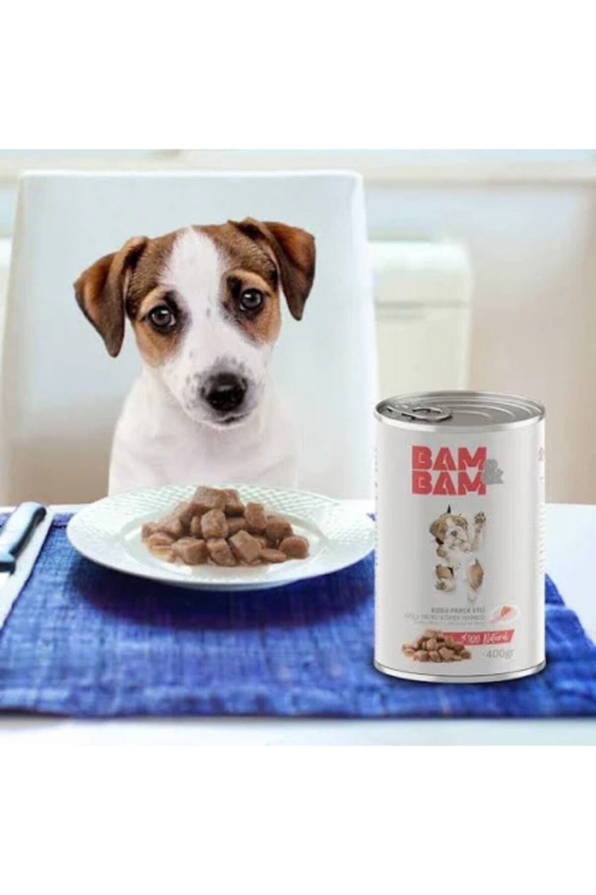 BAM&BAM Bam & Bam Kuzu Parça Etli Soslu Yavru Köpek Yaş Maması 400 Gr