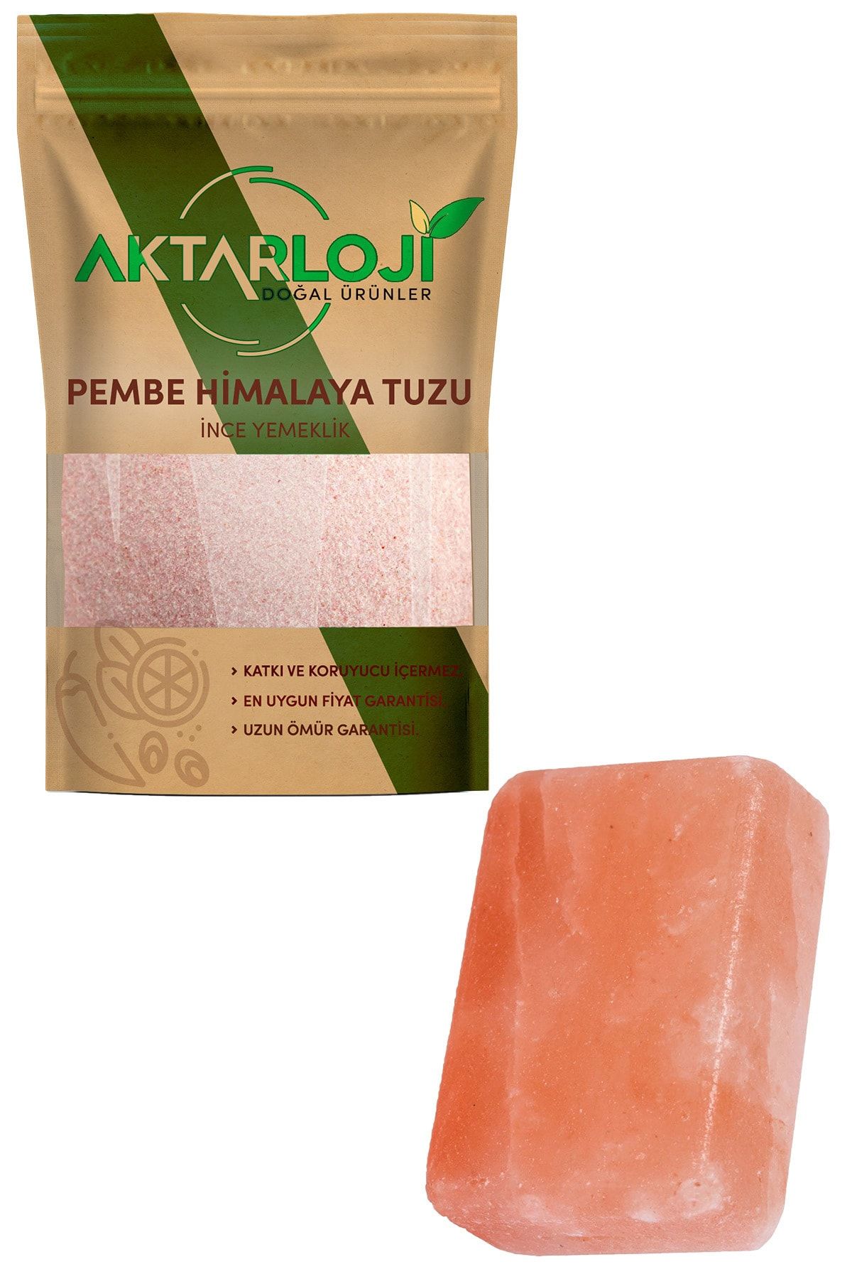 aktarloji 1 Kg Öğütülmüş Ince Himalaya Tuzu Yemeklik + Büyük Boy Himalaya Tuz Sabunu
