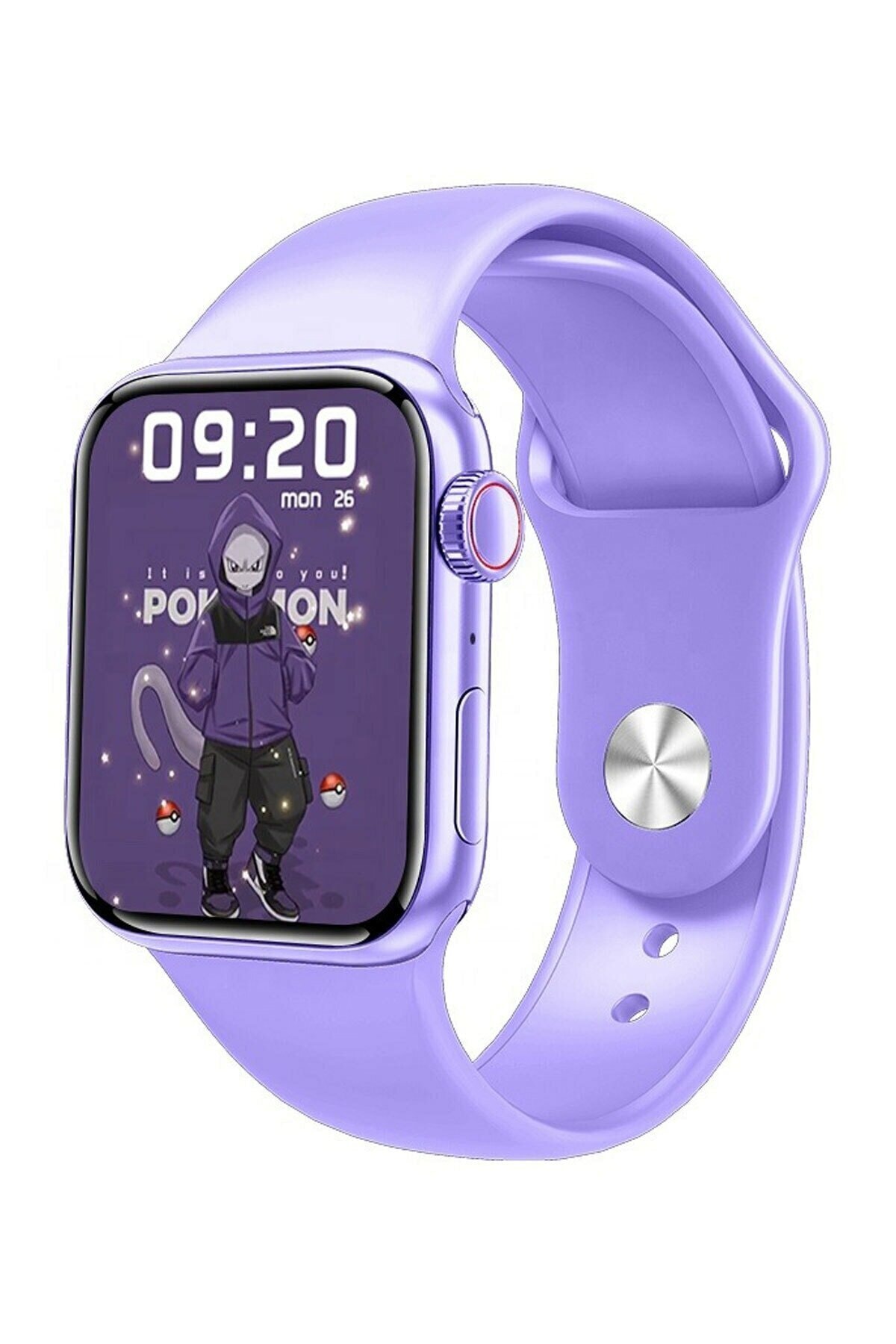 Libby 7 Series M26+ Plus Smartwatch Çift Tuş Aktif Mor Tam Ekran Dokunmatik Akıllı Saat