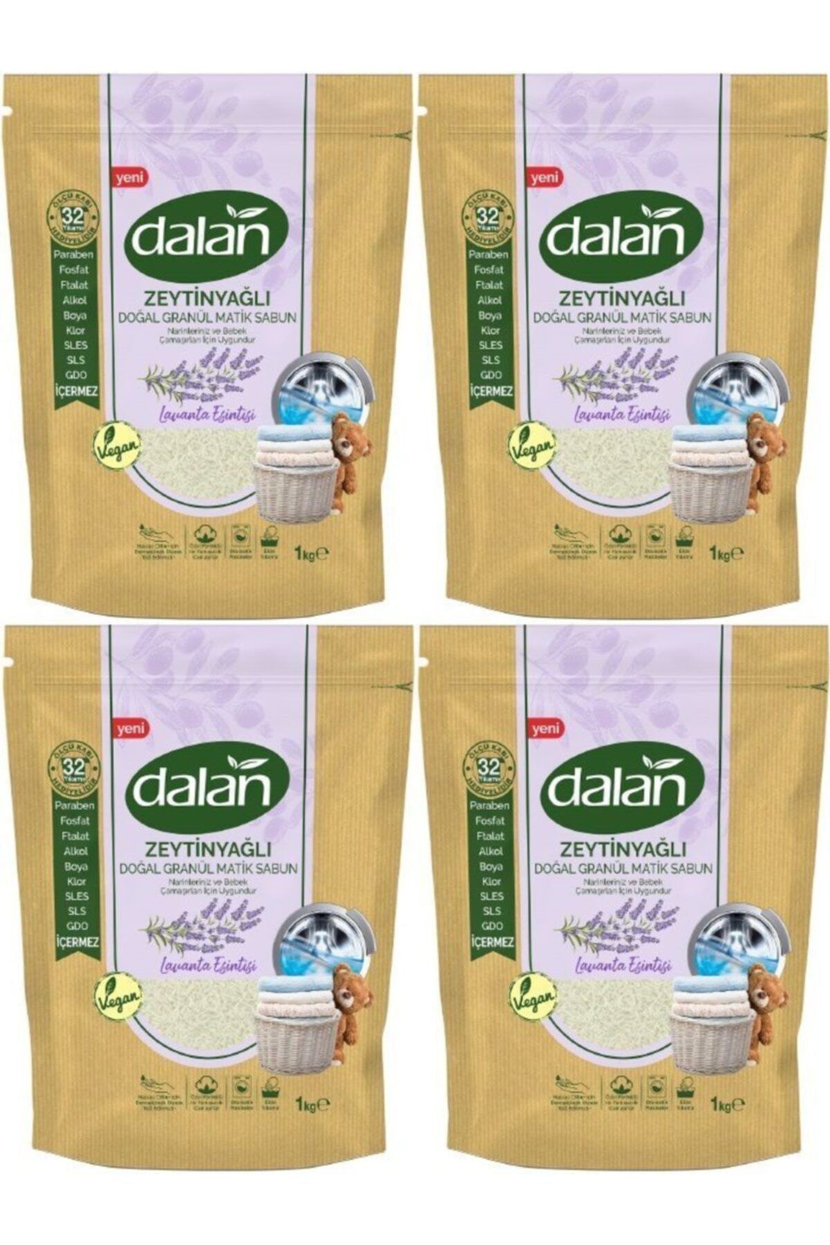 Dalan Granül Matik Doğal Lavanta Esintisi 1 kg 4 X 32:128 Yıkama