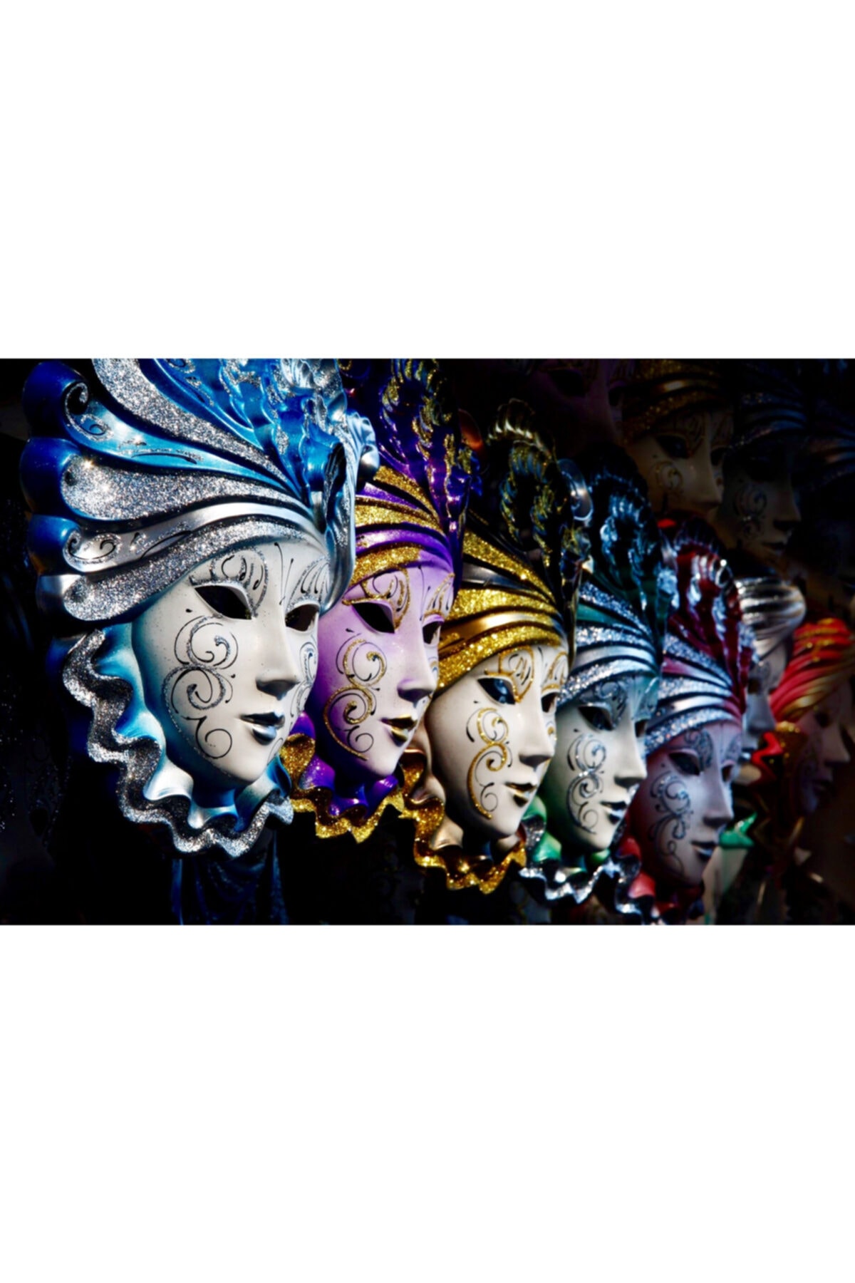 Rölyef Sanat Evi Kâğıt Rölyef Poster - Modern Maske Resimleri - 35x50 ( 10 Adet )