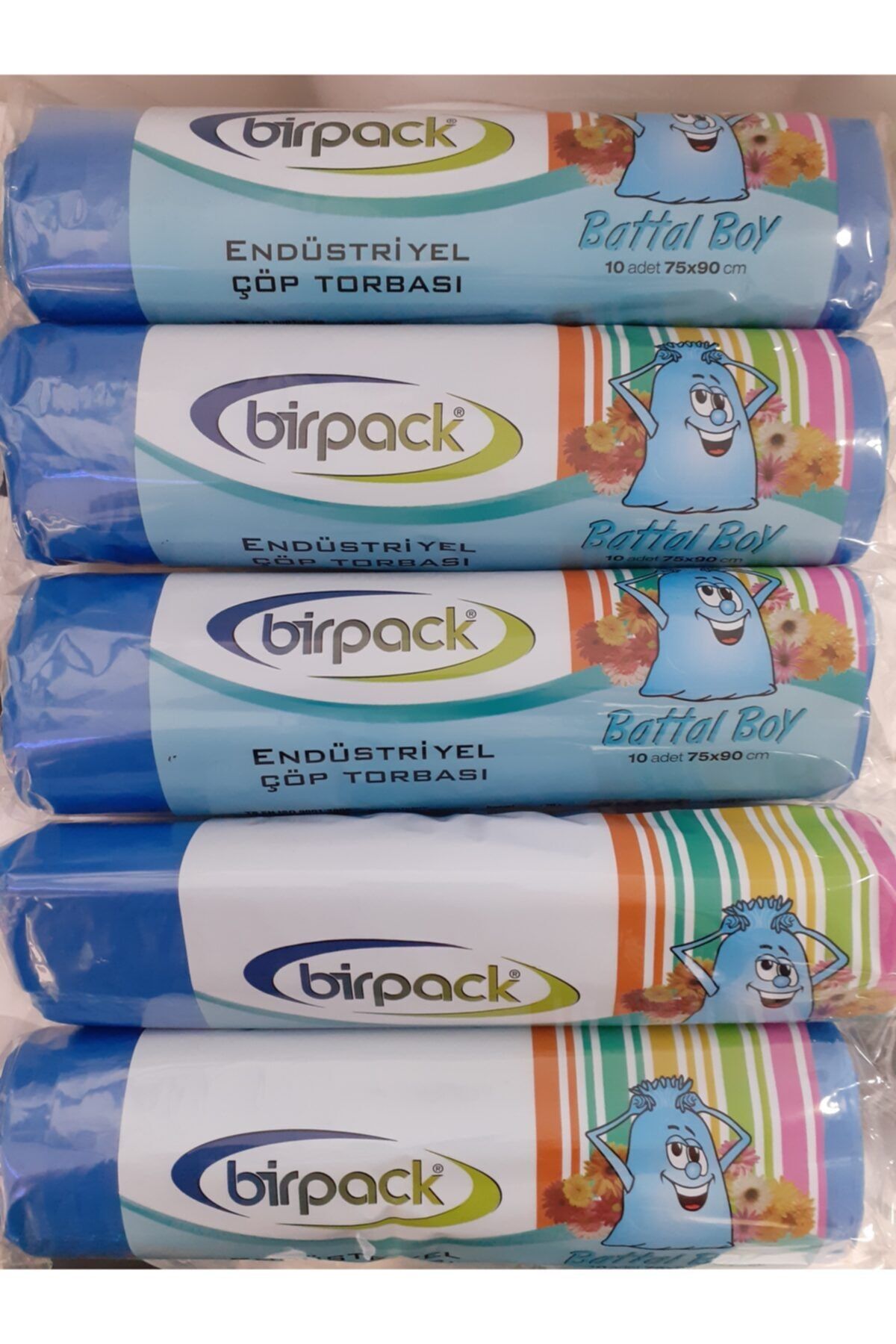 Birpack Çöp Torbası Endüstriyel Battal Boy Mavi 20 Rulo