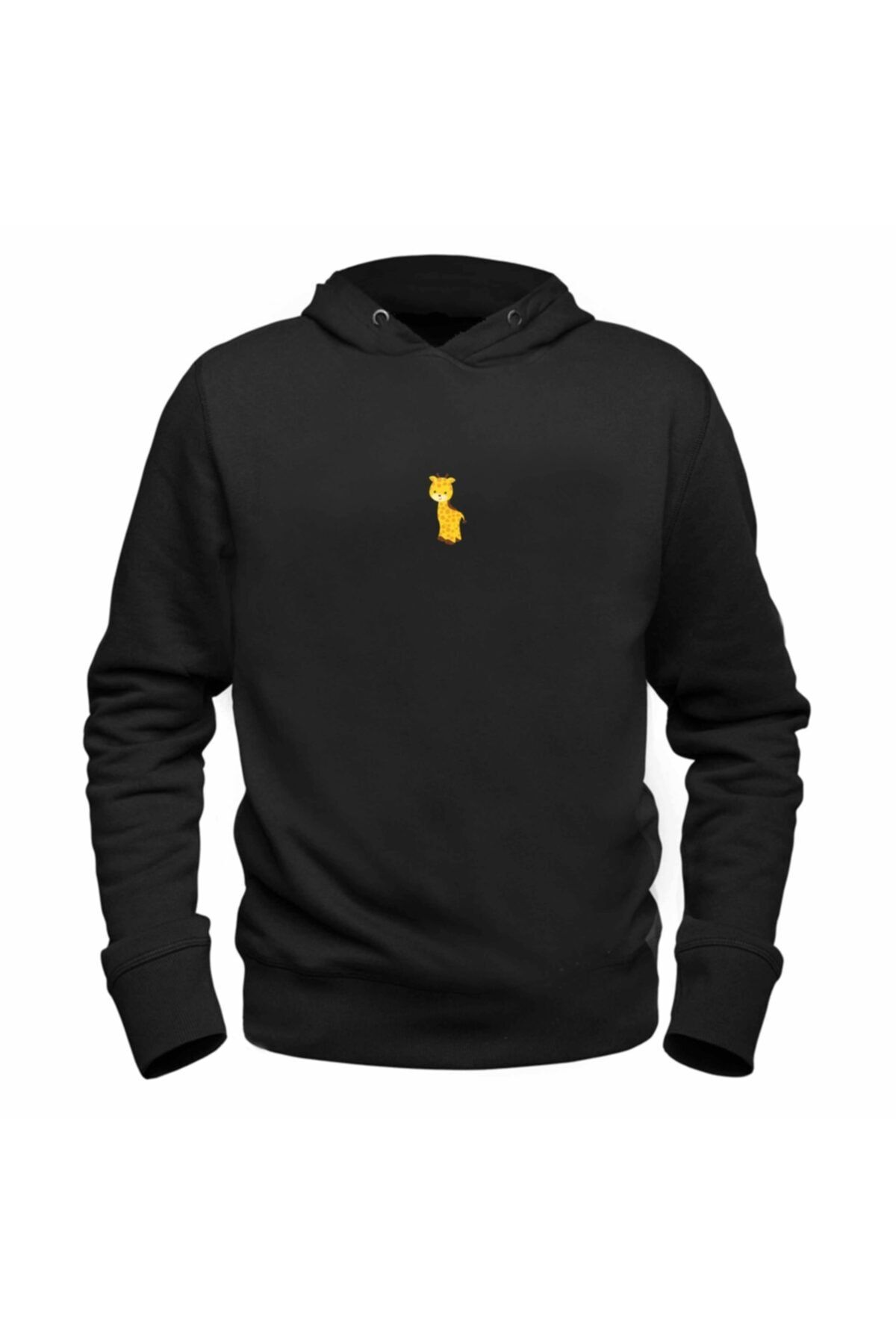 Alfa Tshirt Animal Zürafa Dijital Baskılı Siyah Sweatshirt