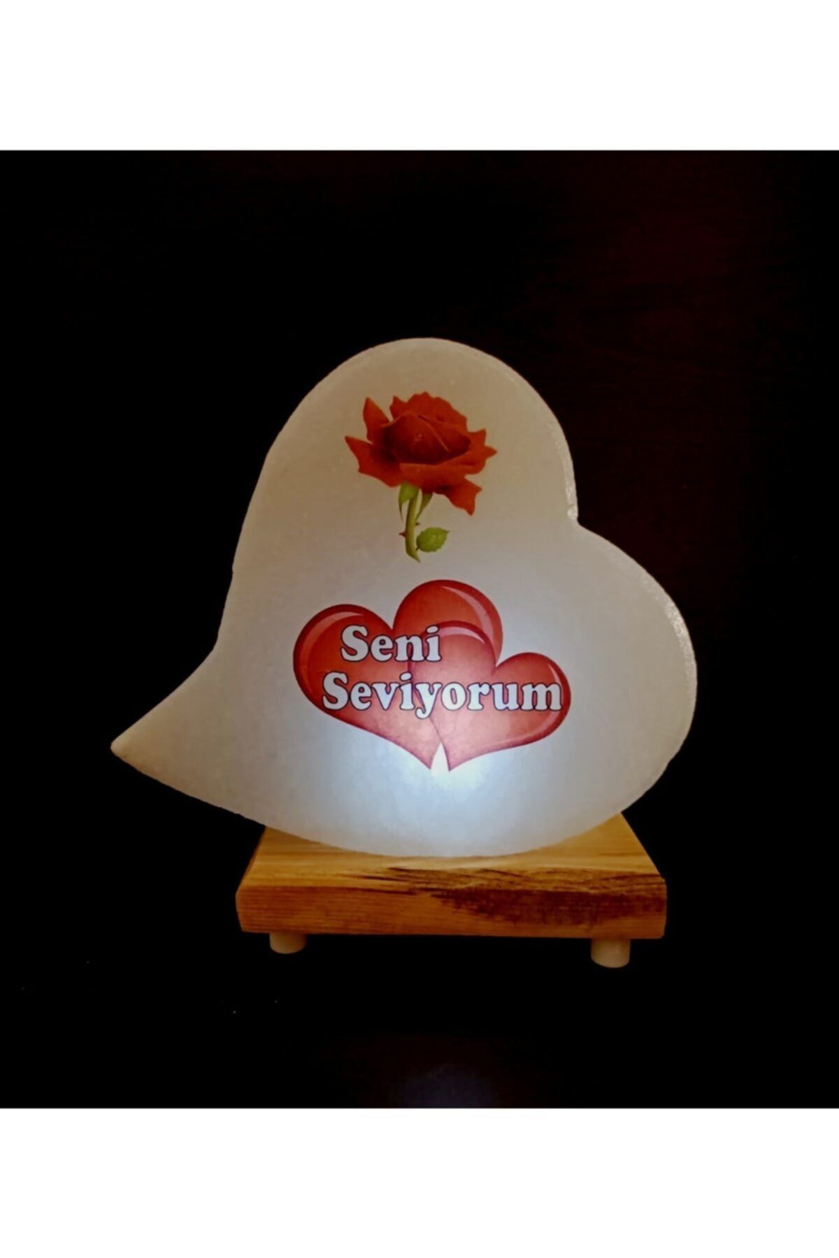 Şifay Tuz Lamba Seni Seviyorum Süliet Biblo Işıklı Tuz Lamba