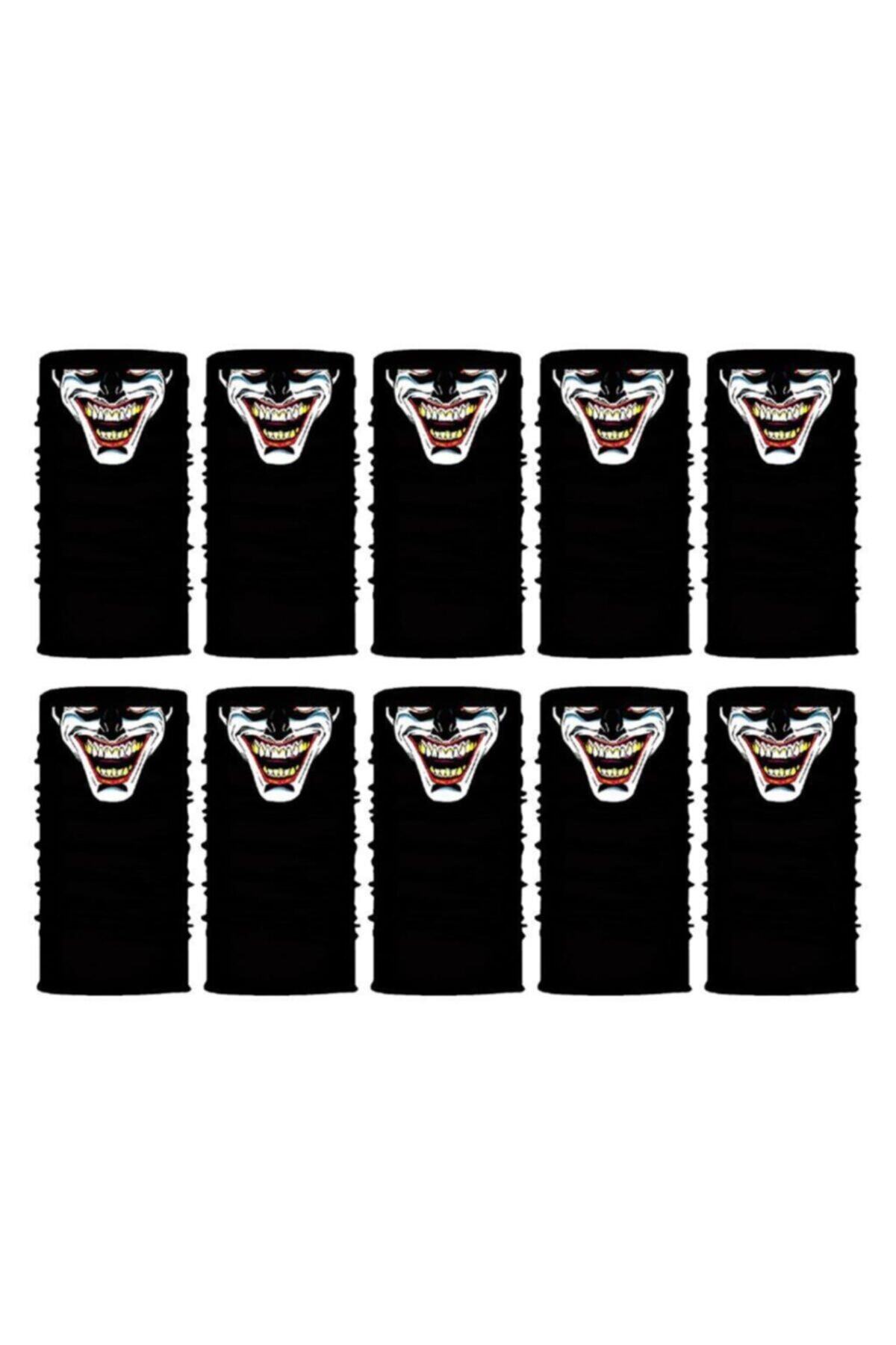 Knmaster Fancy Joker Buff Bandana Boyunluk Maske Saç Bandı 10'lu Paket
