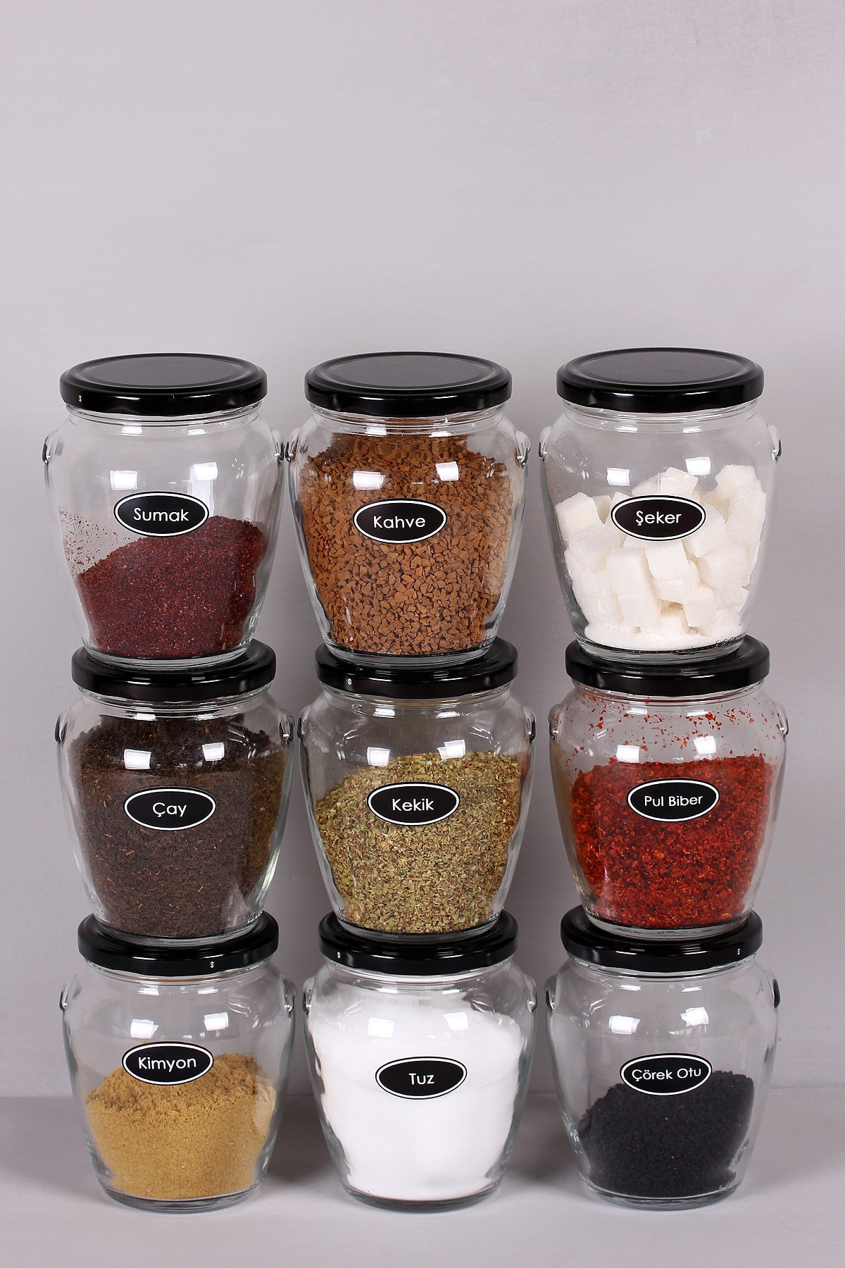 TROYA 9 Adet Metal Kapaklı Yumurta Baharatlık - 580ml