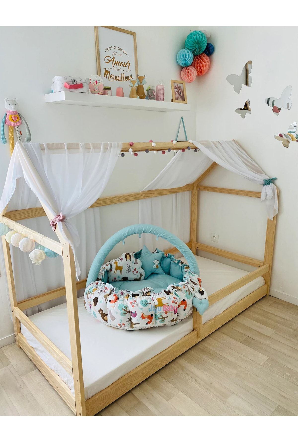 Jaju Baby Orman Açılır - Kapanır Oyun Minderi Aparatlı Babynest