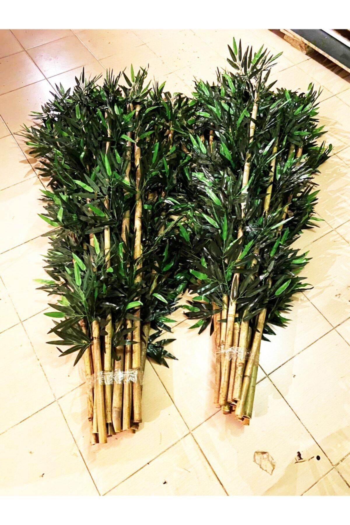 YEŞİLADA 12 Adet 1 Demet Yapay Bambu Ağacı 1 Metre Boyunda Bamboo Çubuklar