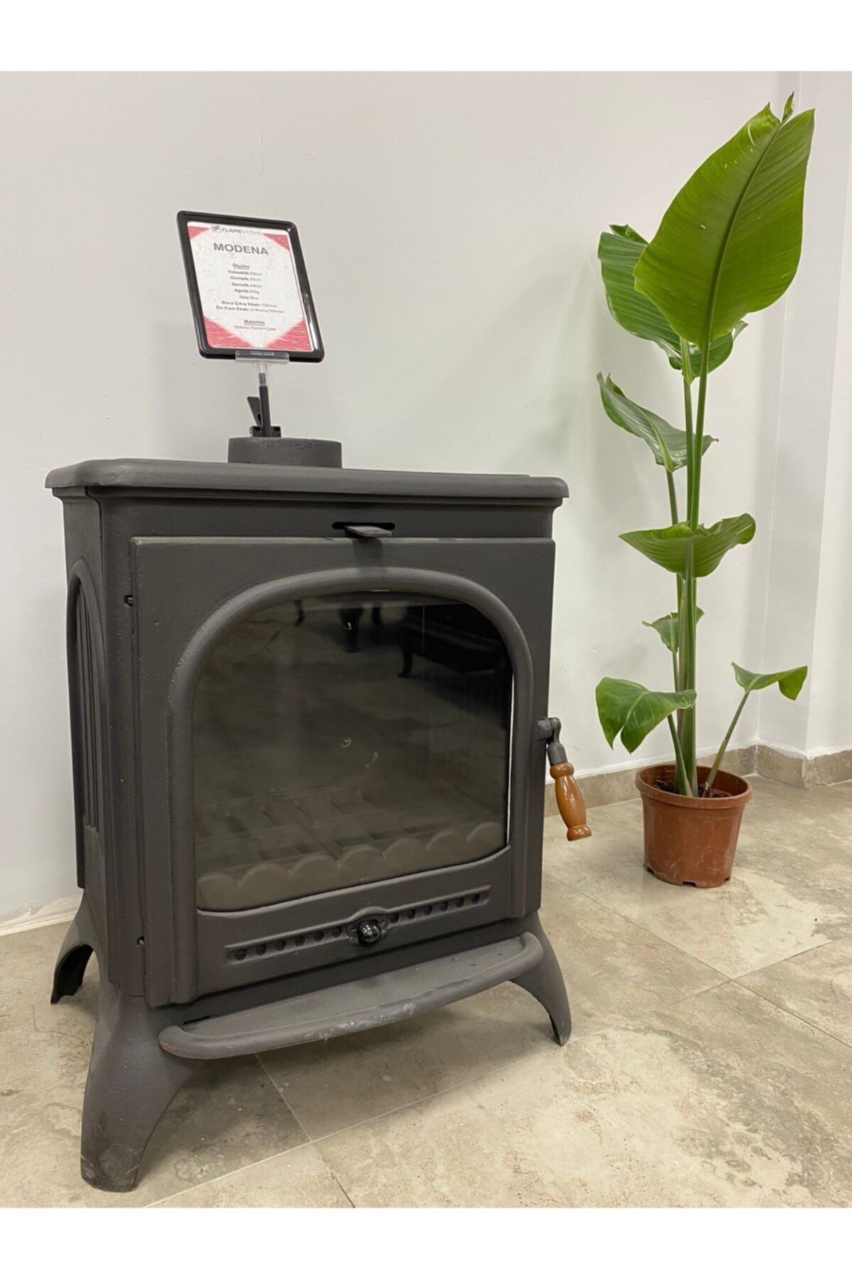 flamestove Modena-pik Döküm Soba Şömine