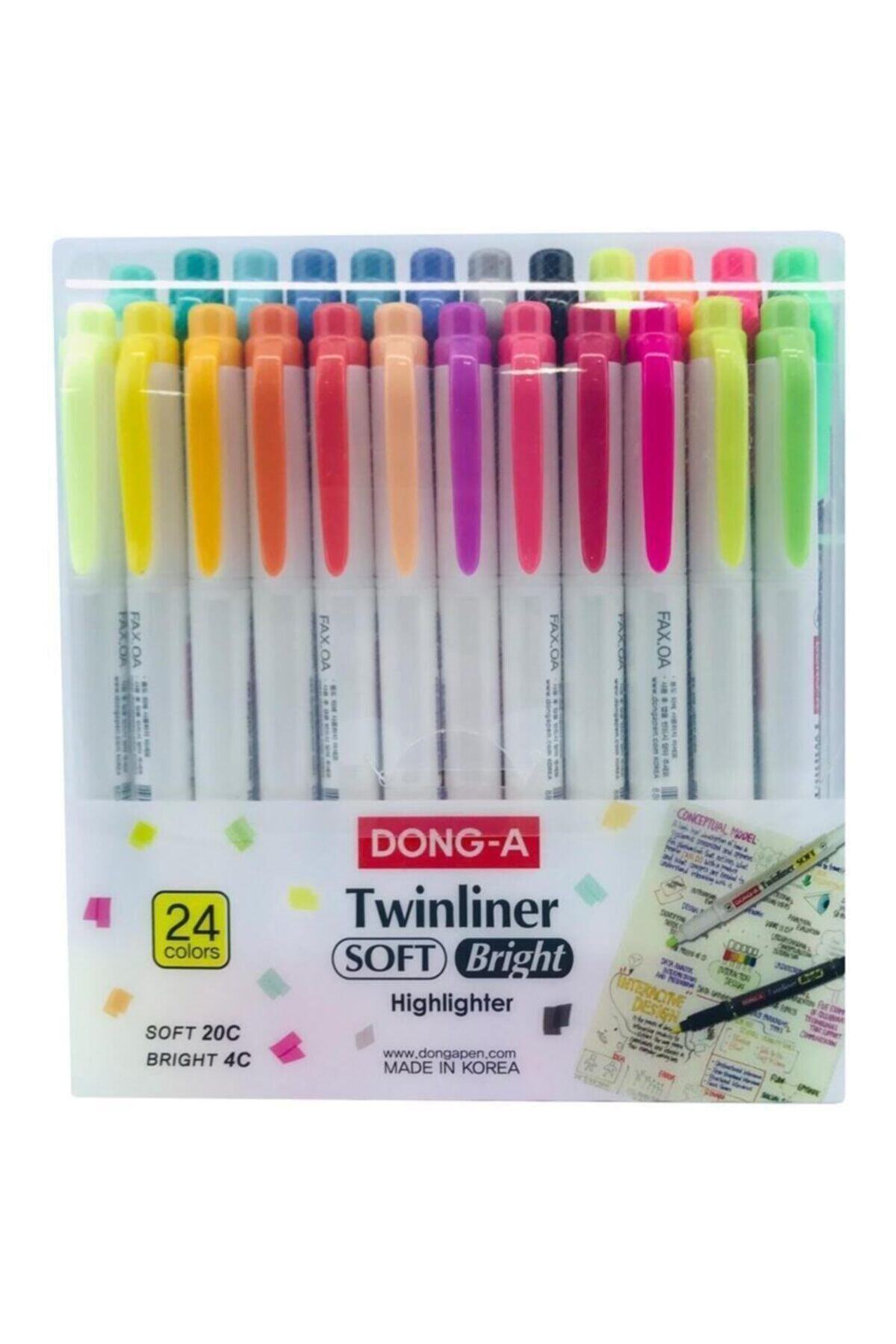 DongA Twinliner Soft Fosforlu Kalem Çift Taraflı