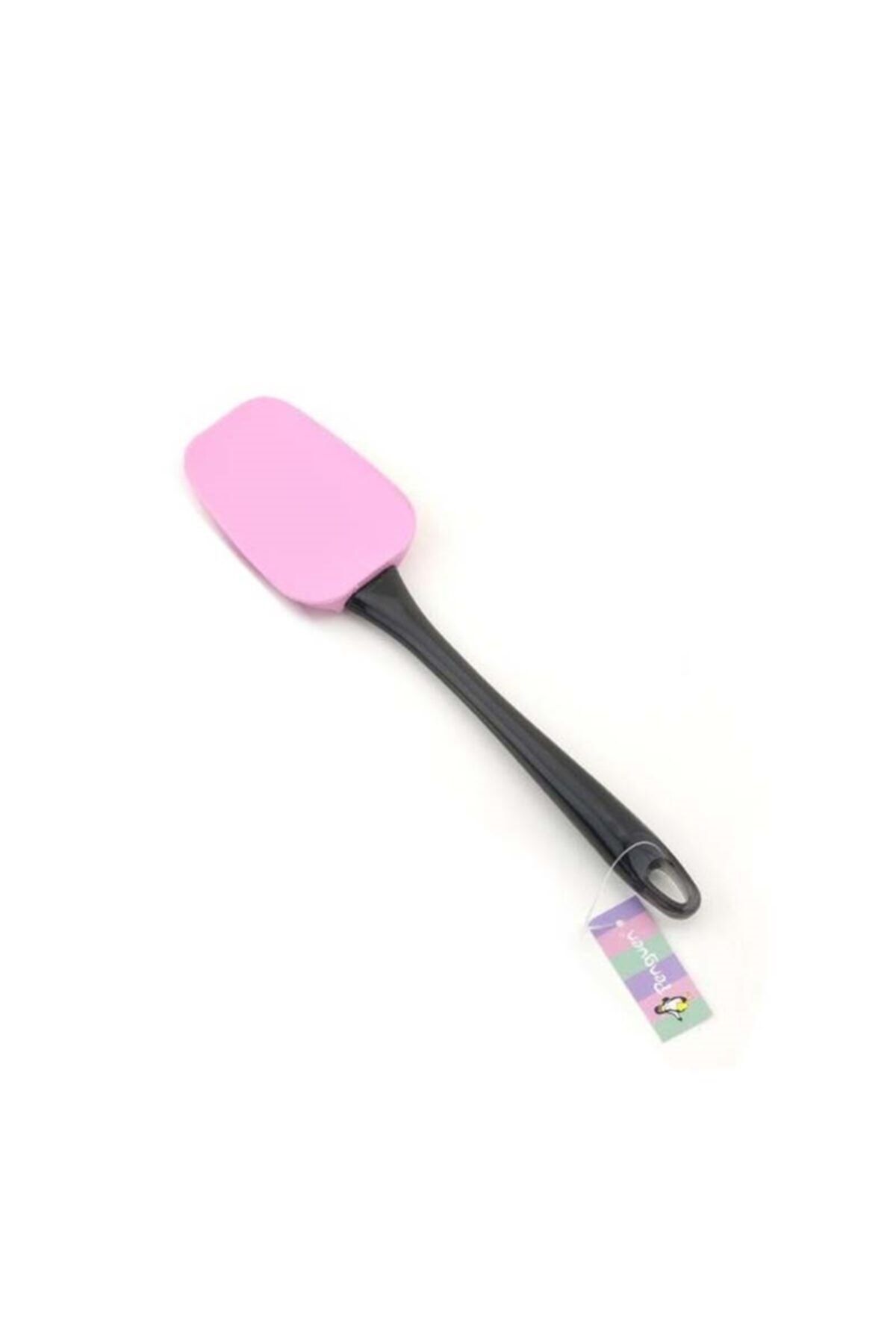 Penguen Pembe Silikon Kaşık Siyah Akrilik Sap Png-1528