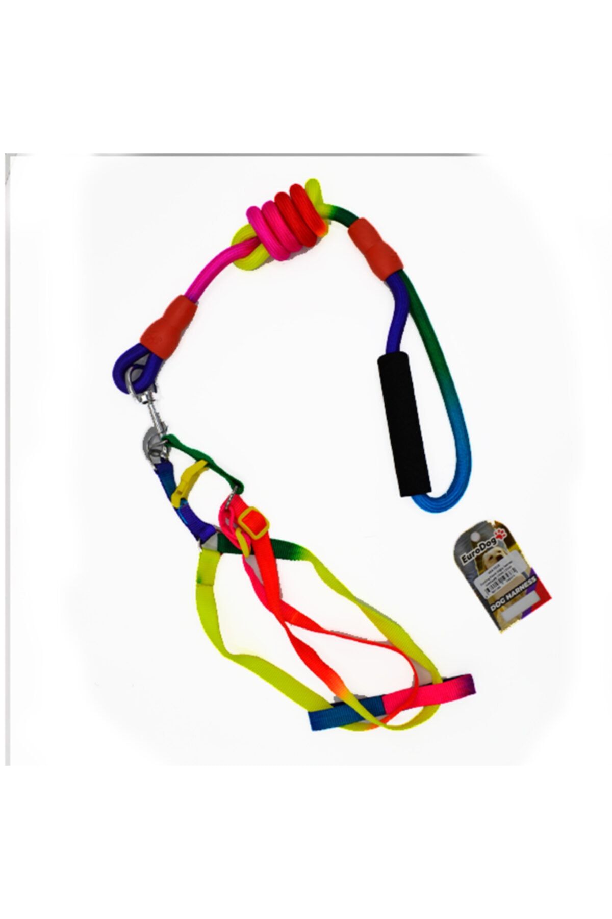 Durbuldum Eurodog Köpek Göğüs Tasması Gökkuşağı 14mm 120cm